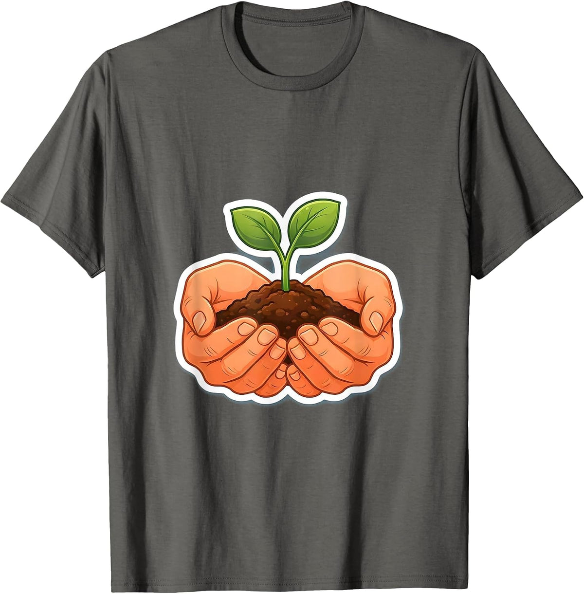 Sped Teacher Seedling Growth Graphic Design T-Shirt - Asphalt Grey