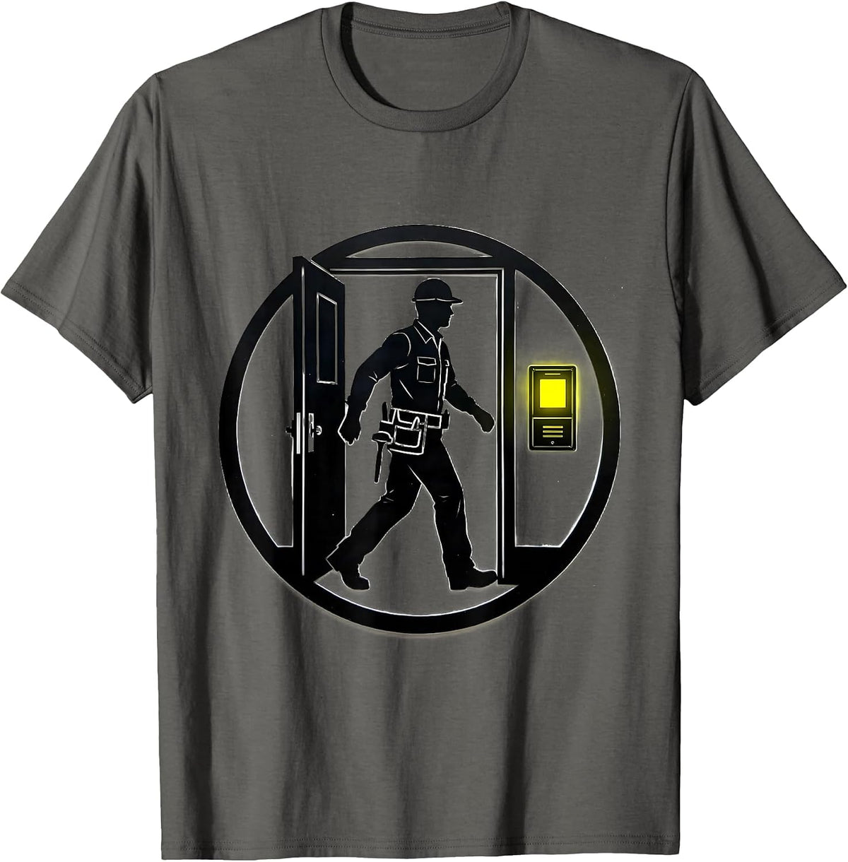 Sealed Technician Badge Funny Maintenance Technician Gift T-Shirt - Asphalt Grey