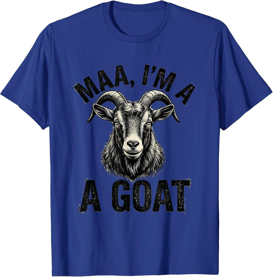 Maa I'm a Goat Funny Goat Lover Halloween Costume T-Shirt - Royal Blue