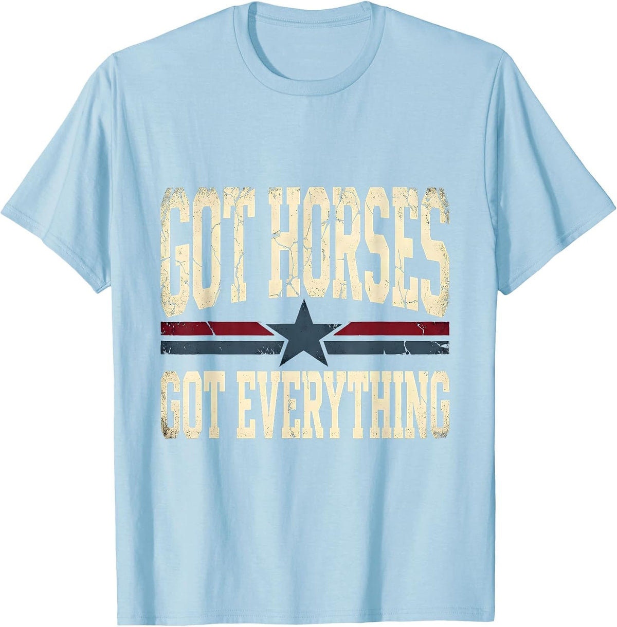 Men's Got Horses Got Everything Horse Lover Design T-Shirt - Baby Blue