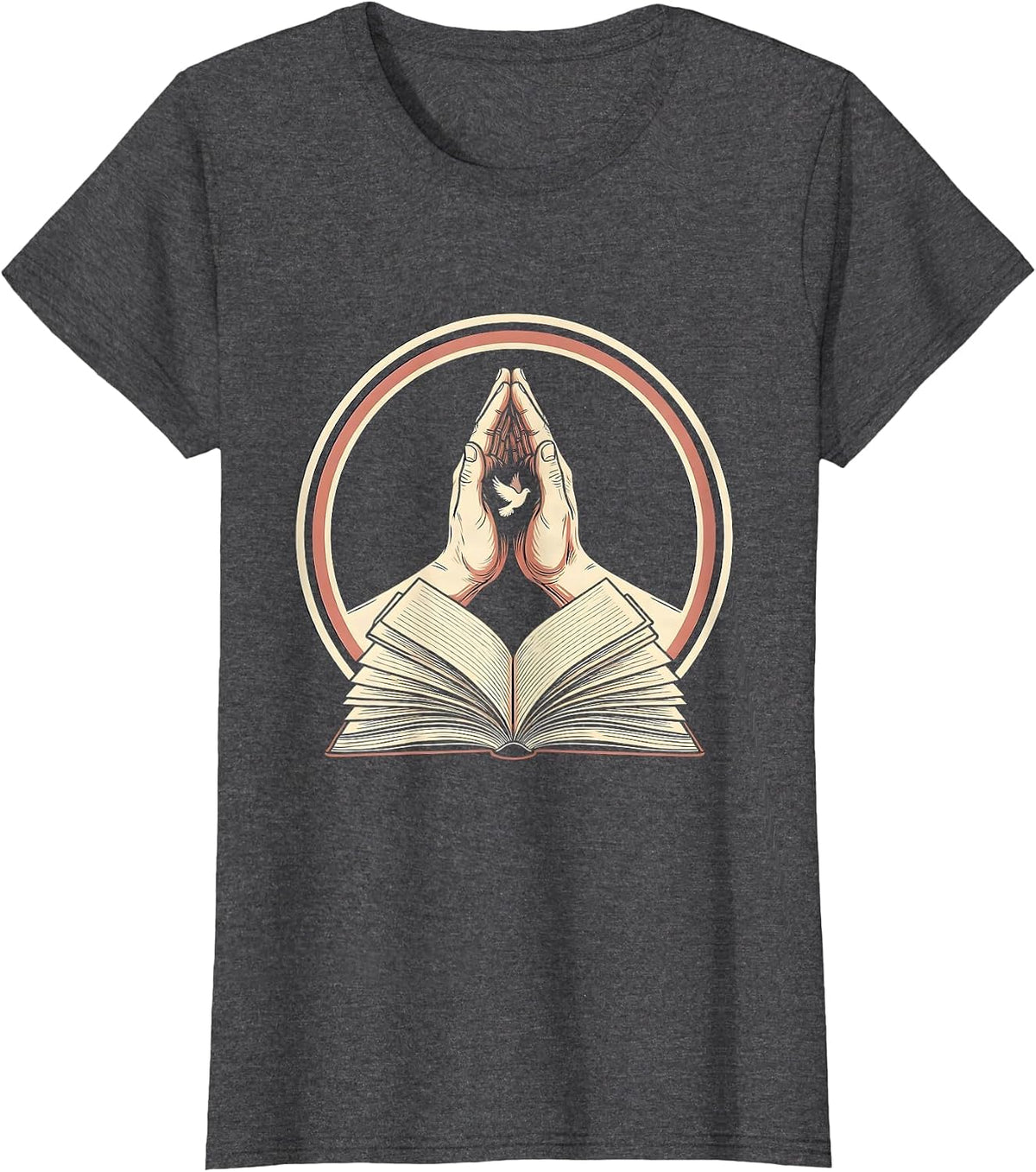Women's Teacher Kindness High Five Notebook Illustration T-Shirt - Dark Heather Grey