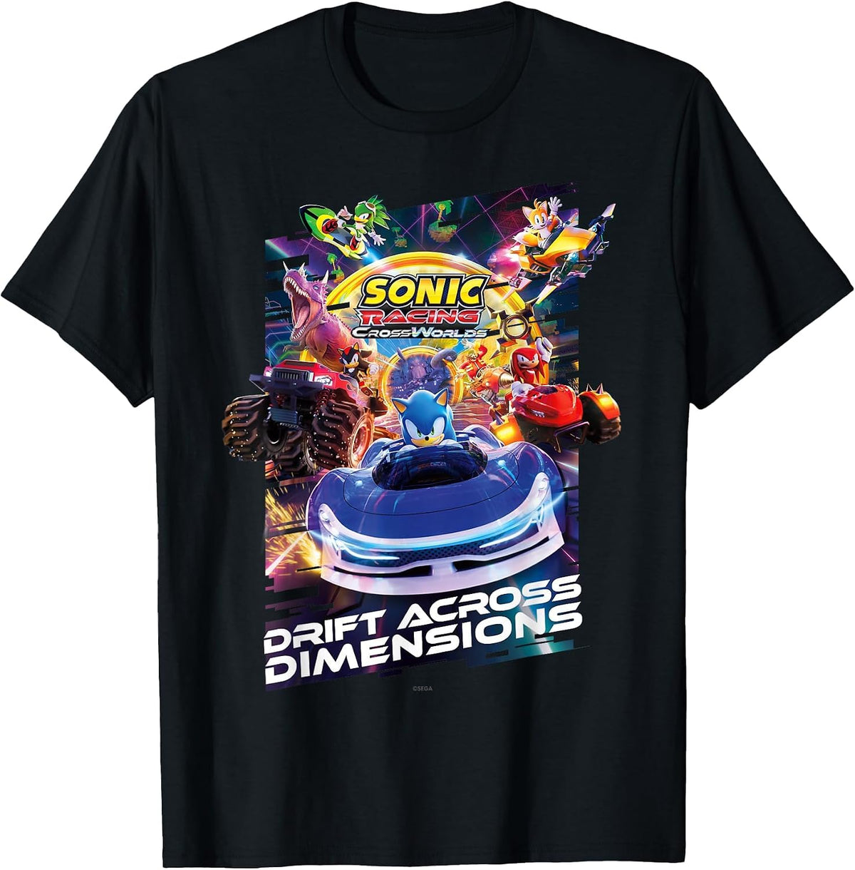 Sonic Racing CrossWorlds - Drift Across Dimensions T-Shirt - Black