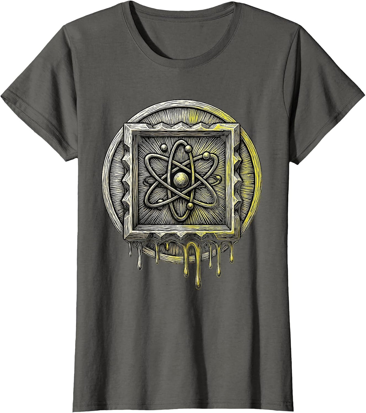 Women's Can I Lick It Periodic Table Graphic Tee T-Shirt - Asphalt Grey