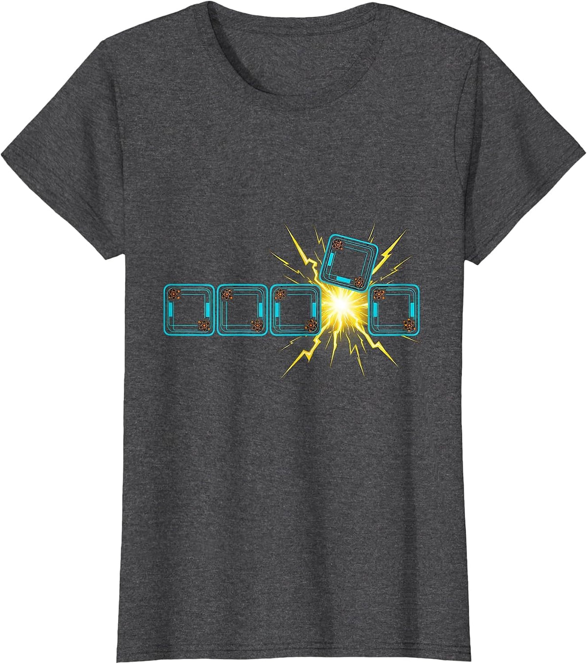 Women's Periodic Table Element Cards Nerdy Science Humor T-Shirt - Dark Heather Grey