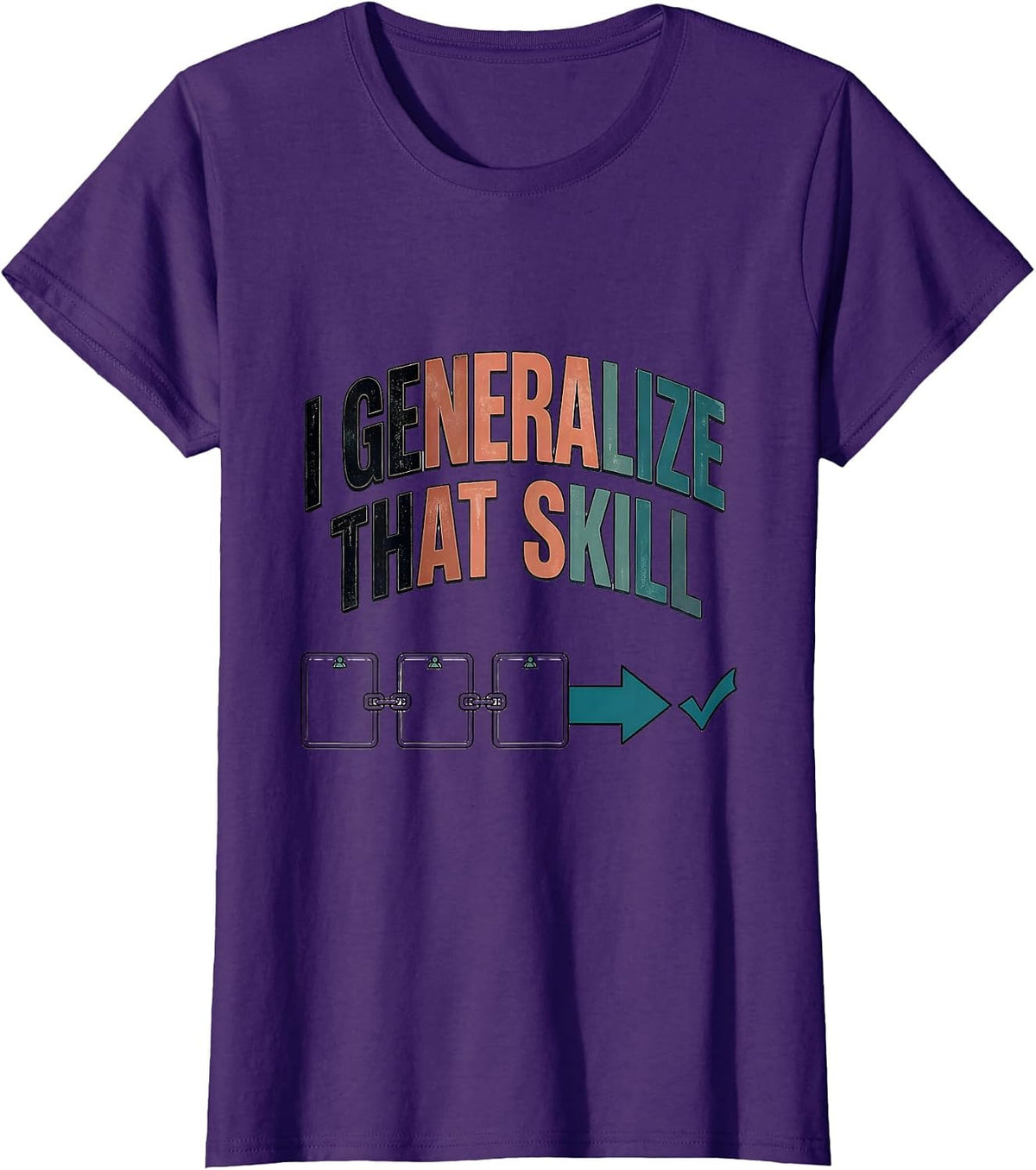 Women's I Generalize That Skill Funny SPED Teacher Special Education T-Shirt - Purple