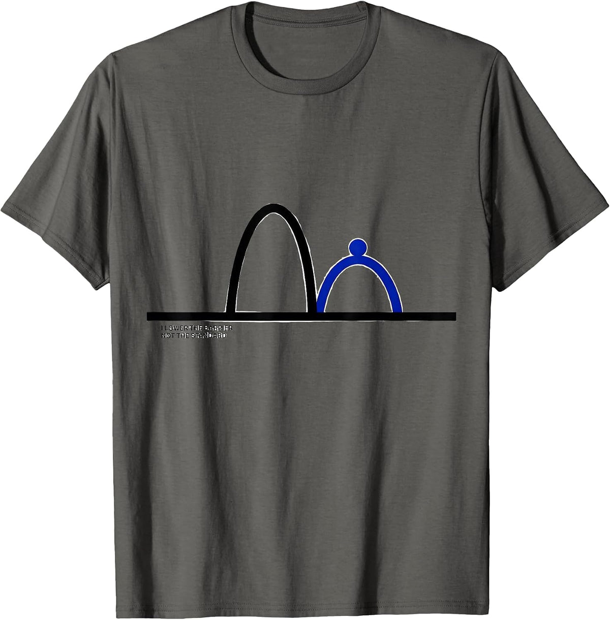 Men's I Lower The Barrier, Not The Standard Funny Science T-Shirt - Asphalt Grey