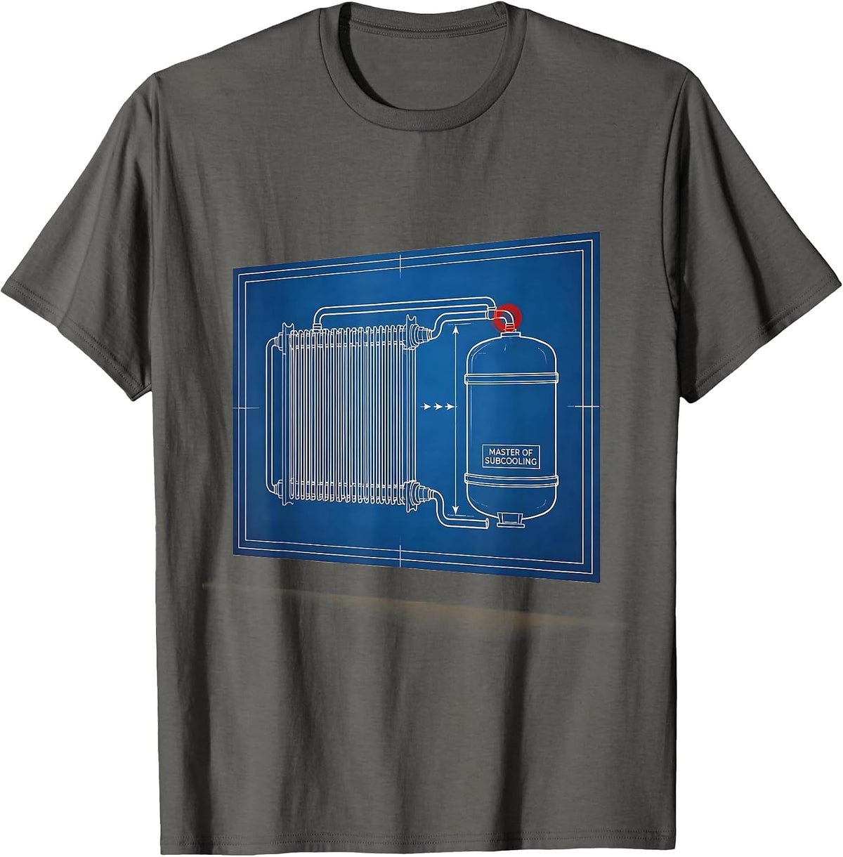 Master Of Subcooling Funny HVAC Technician Trade Pride T-Shirt - Asphalt Grey