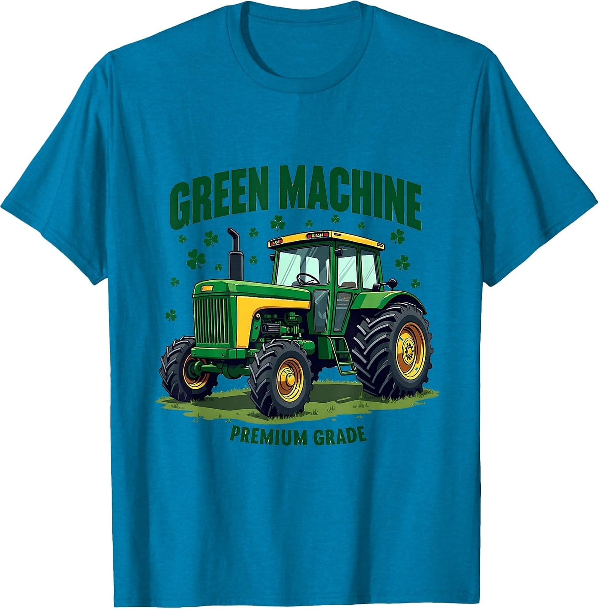 Green Machine Premium Grade St Patricks Day Design T-Shirt - Sapphire Blue