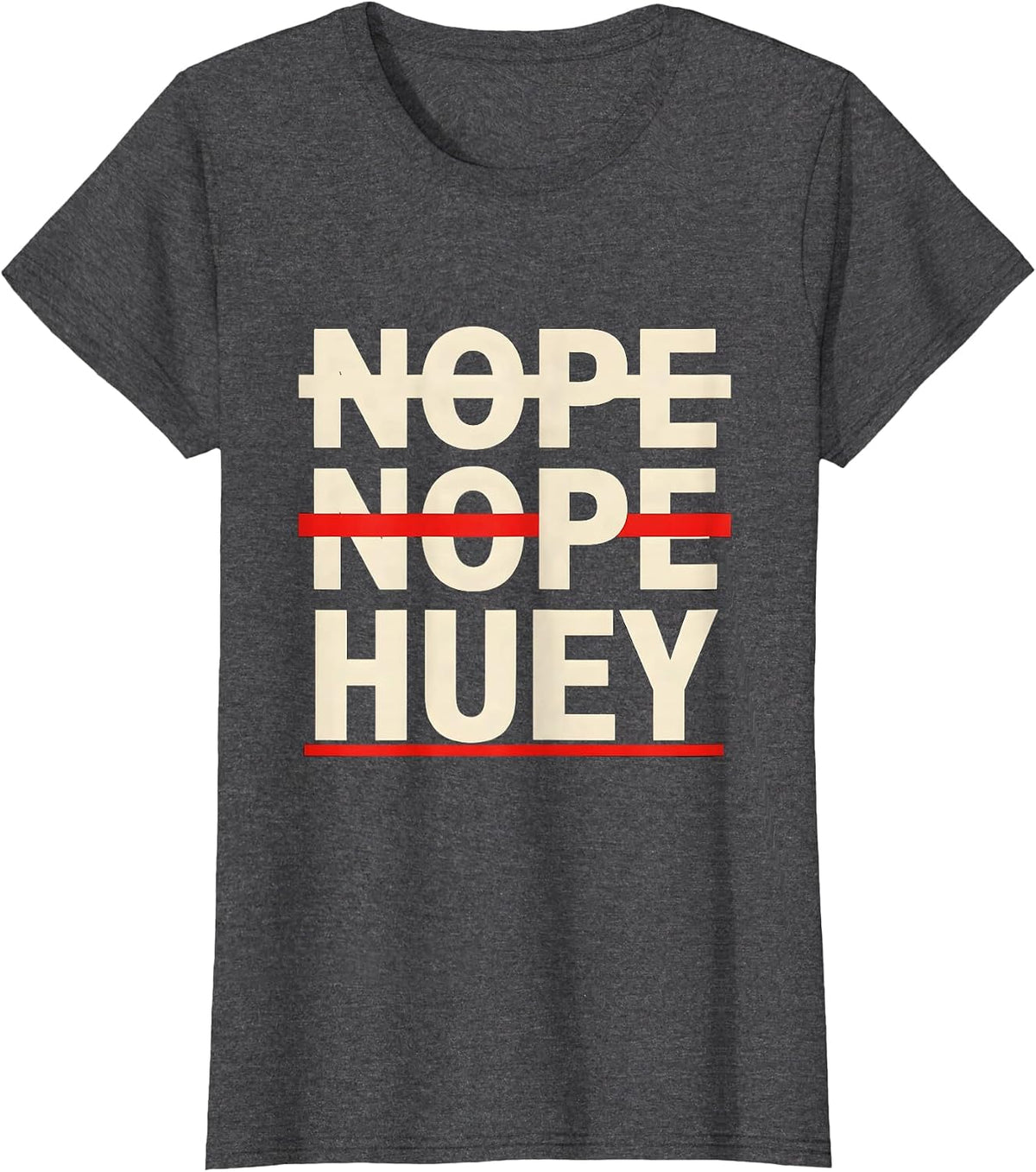 Women's Nope Nope Huey Military Helicopter Pilot Vietnam Veteran T-Shirt - Dark Heather Grey