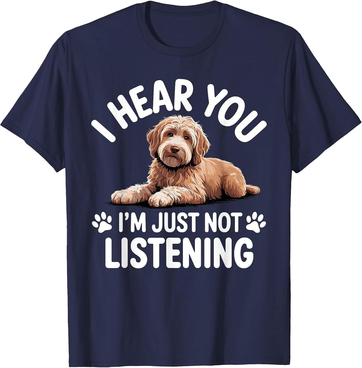 Funny Goldendoodle Art for Men Women Goldendoodle Lover T-Shirt - Navy Blue