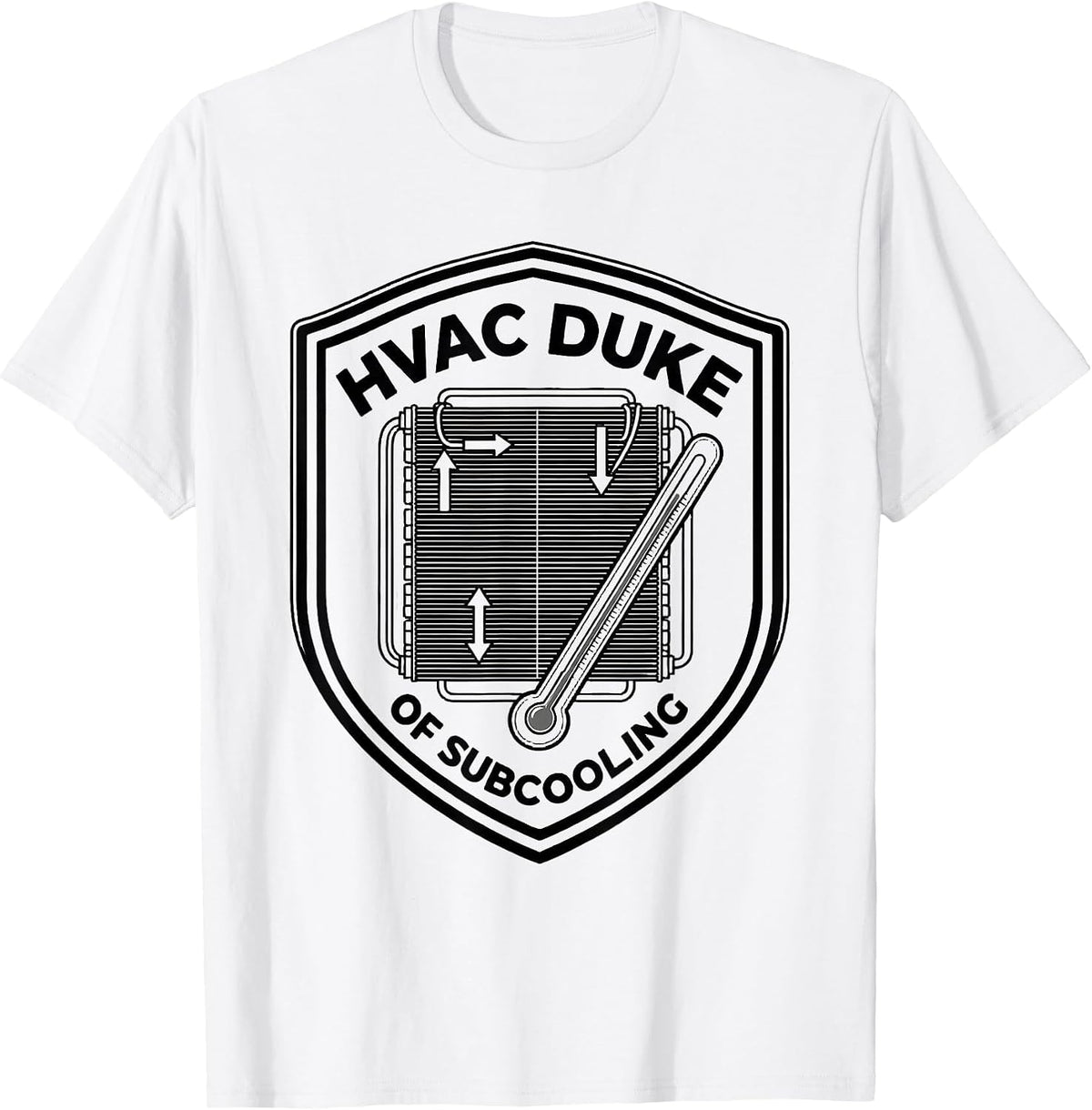 Men's HVAC Duke Of Subcooling Funny HVAC Technician Humor T-Shirt - White