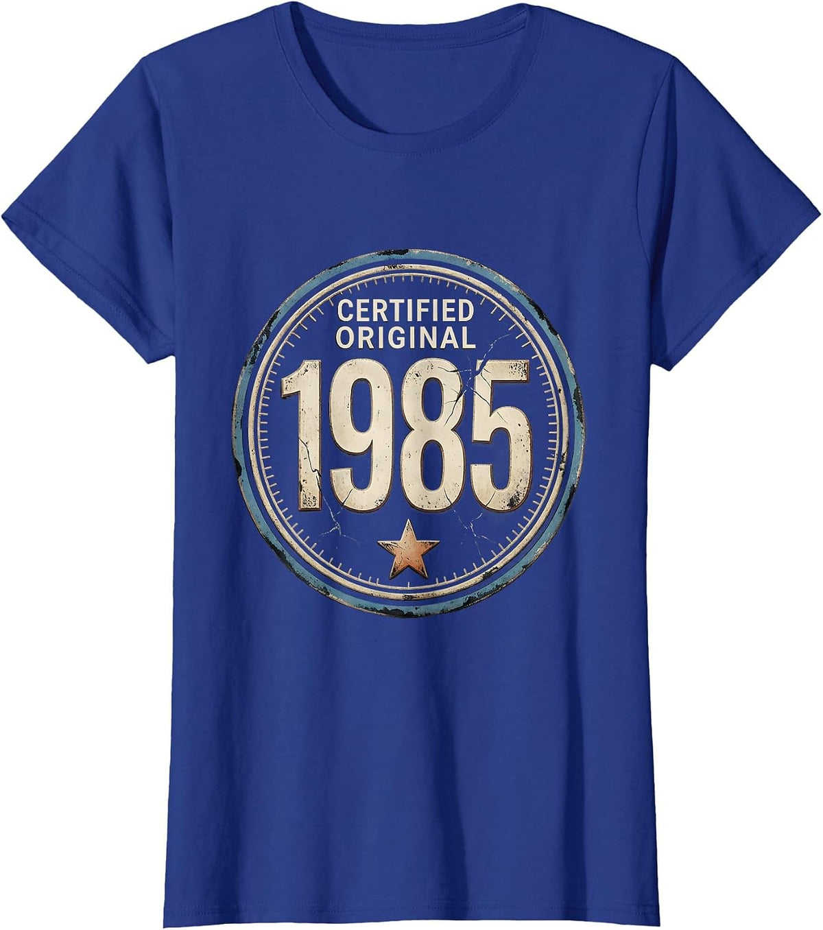 Women's Certified Original 1985 Vintage Stamp 41st Birthday Gift Men T-Shirt - Royal Blue