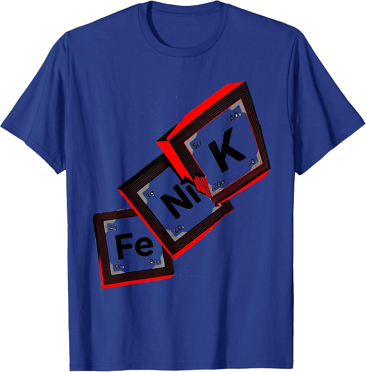 Men's KNiFe New Wave Typography Chemistry Science Student Humor T-Shirt - Royal Blue