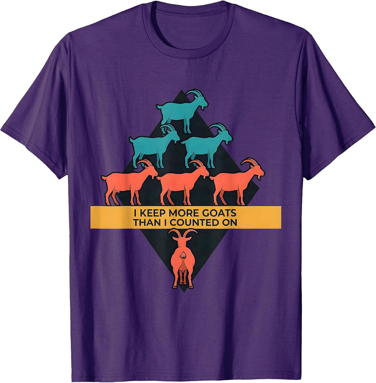 I Keep More Goats Than I Counted On Funny Goat Lover Farmer T-Shirt - Purple