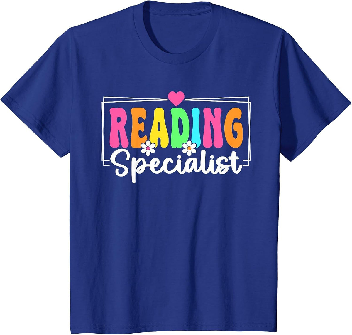 Reading Specialist Back to School Reading Teacher T-Shirt - Royal Blue