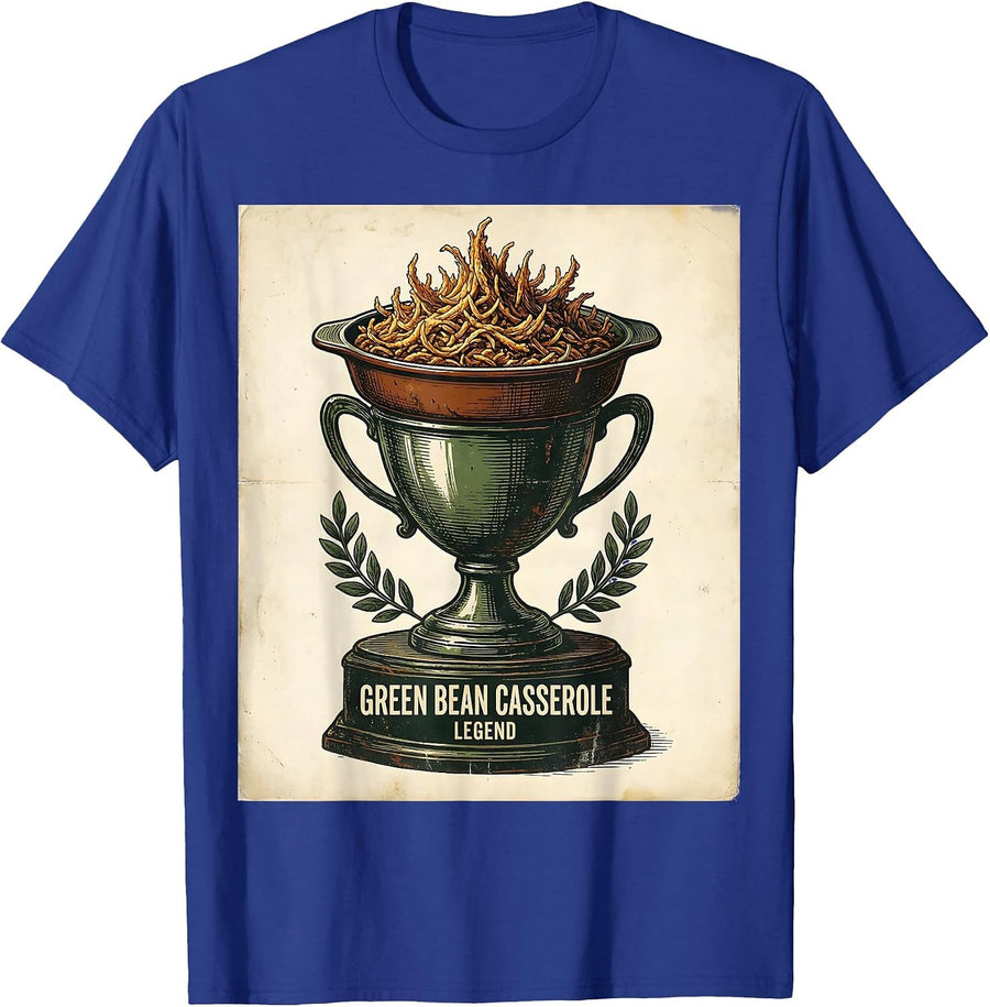Green Bean Casserole Legend Vintage Funny Thanksgiving T-Shirt - Royal Blue