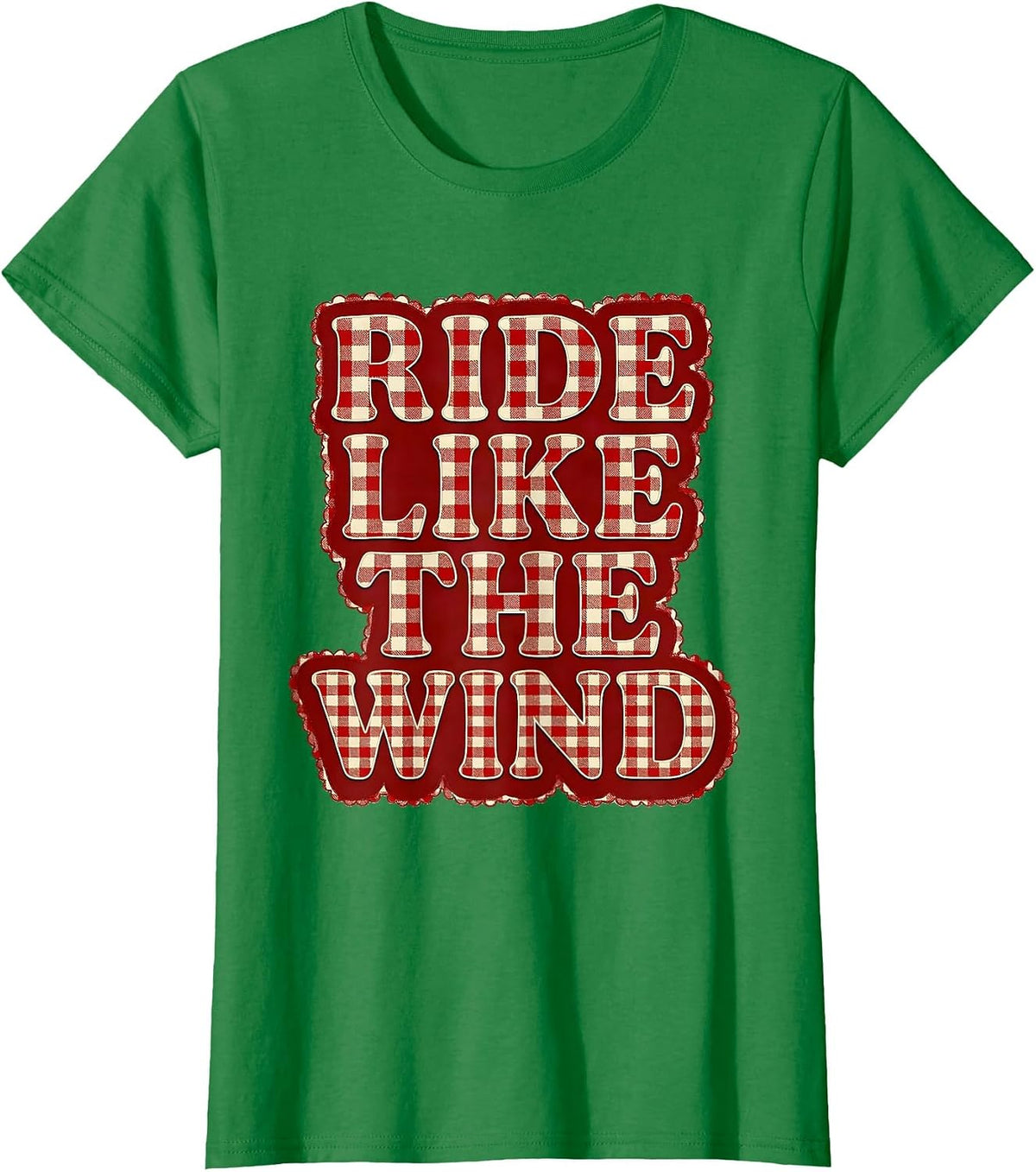 Women's Ride Like the Wind Horse Lover Design T-Shirt - Kelly Green