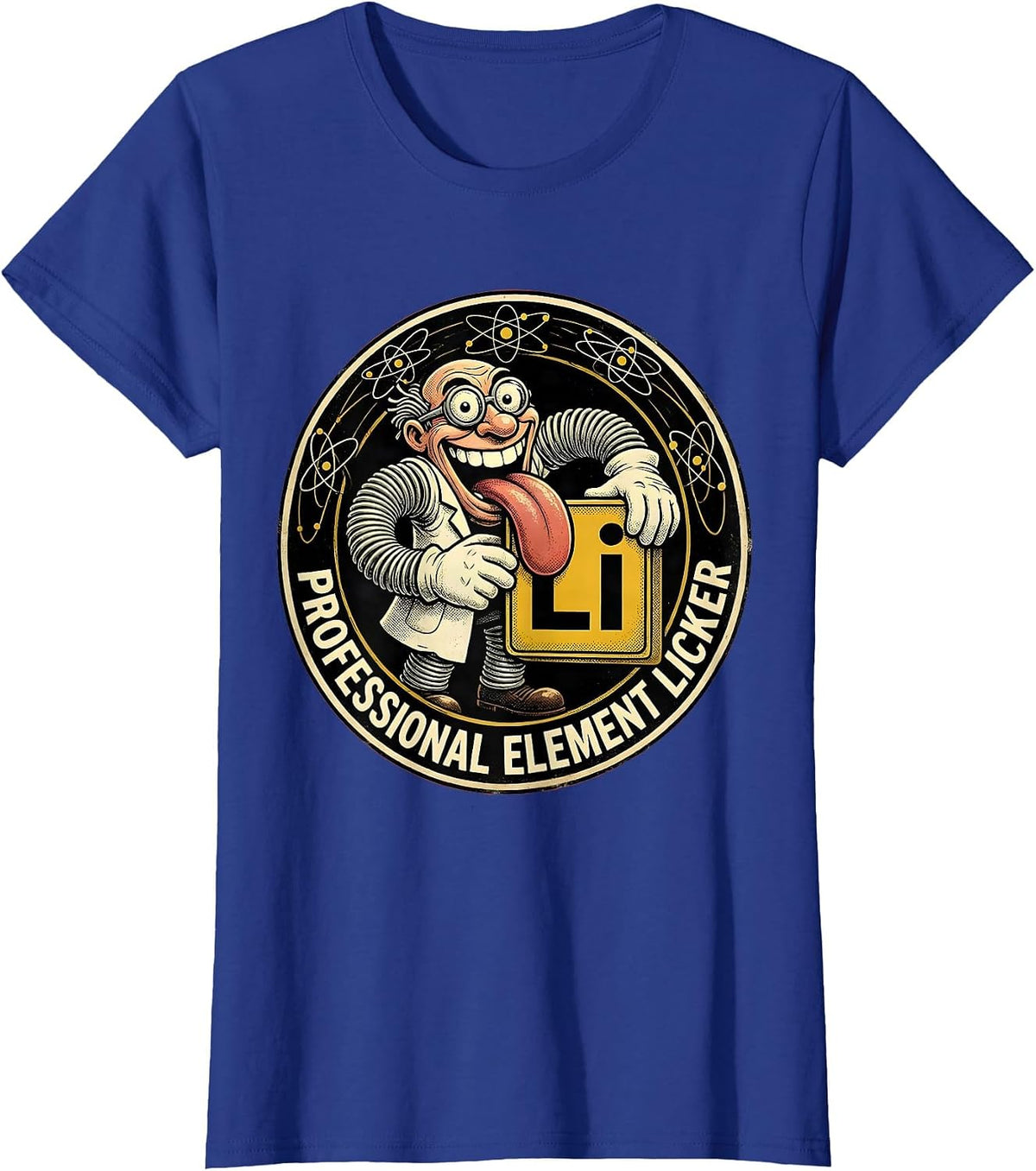 Women's Can I Lick It Periodic Table Element Licker T-Shirt - Royal Blue