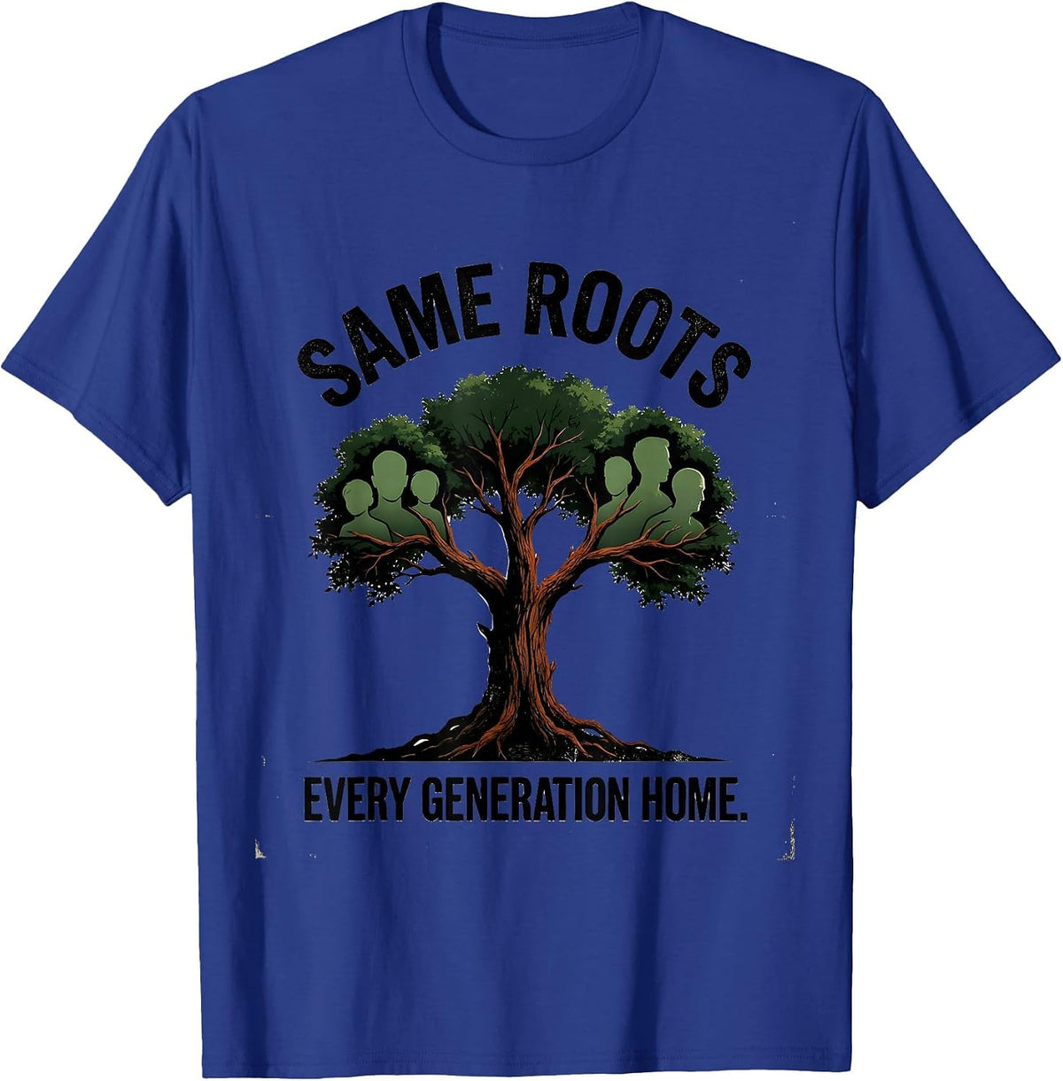 Men's Same Roots, Every Generation Home Vintage Family Reunion T-Shirt - Royal Blue