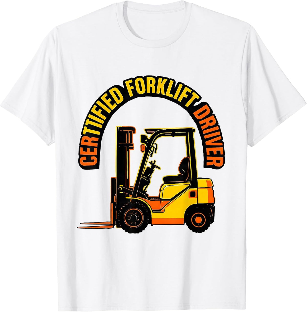 Men's Certified Forklift Driver Funny Forklift Operator Christmas T-Shirt - White