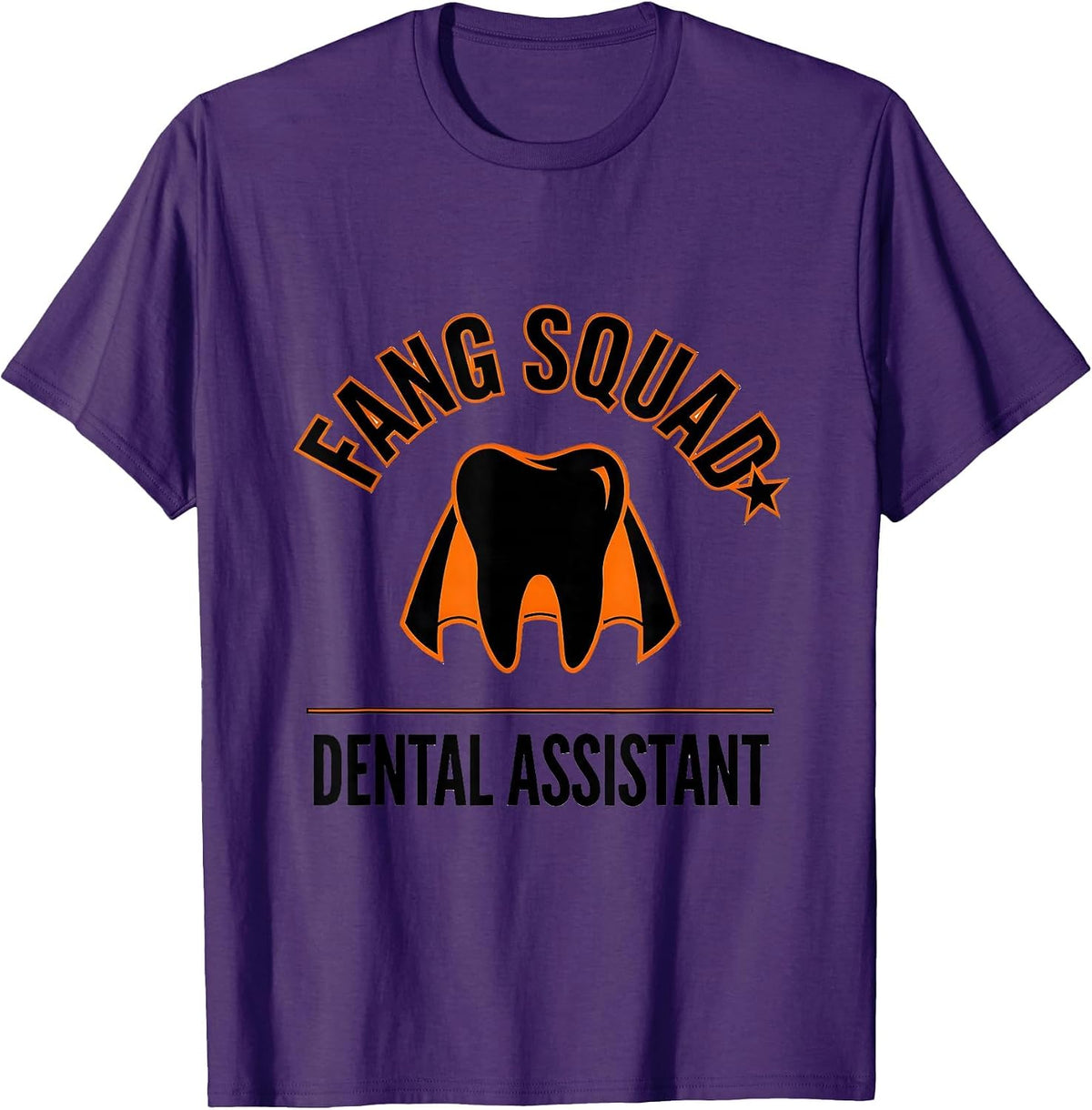 Fang Squad Dental Assistant Halloween Dental Team Costume T-Shirt - Purple