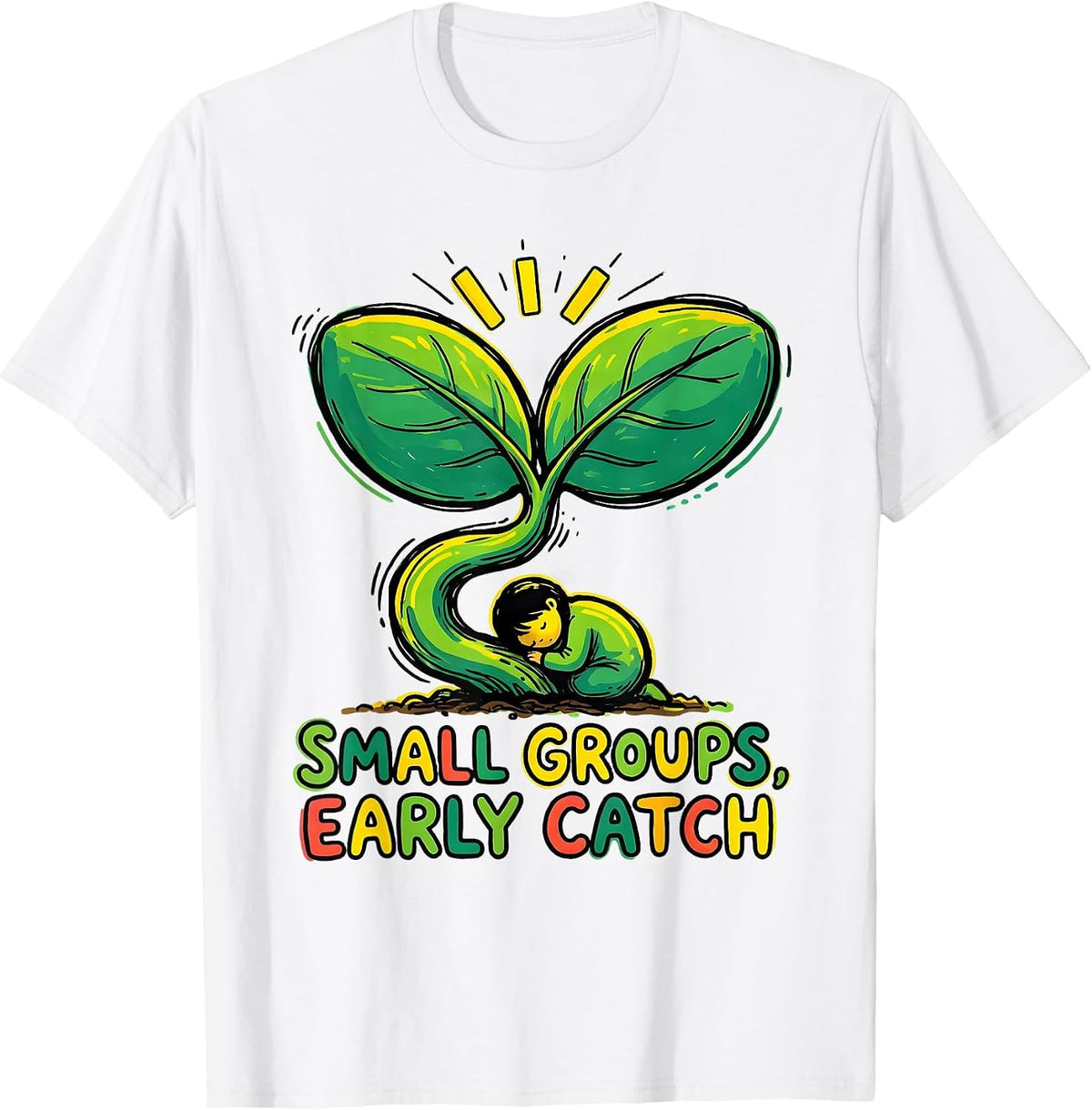 Men's Small Groups Early Catch Early Intervention Teacher Squad T-Shirt - White