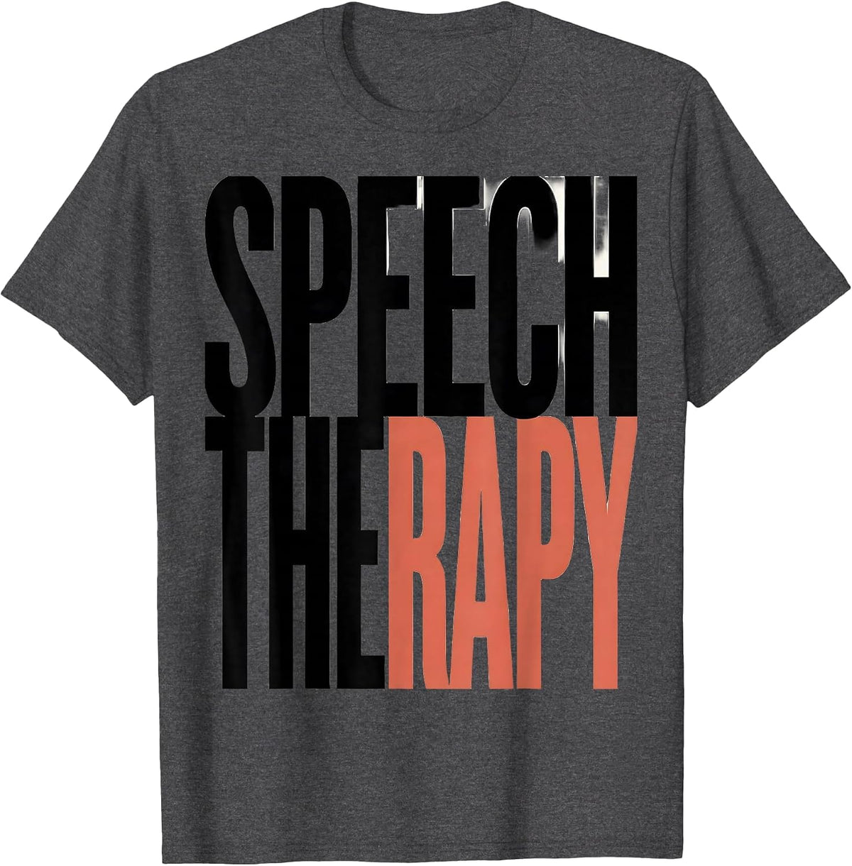 Speech Therapy Retro Cute Speech-Language Pathologist T-Shirt - Dark Heather Grey