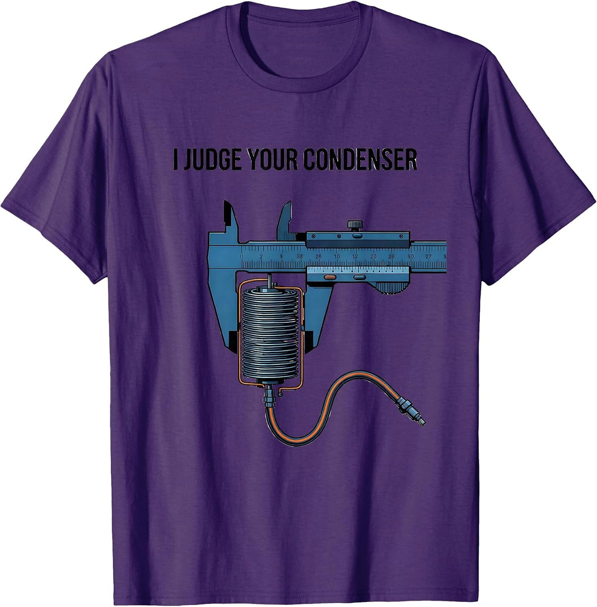 I Judge Your Condenser Funny HVAC Technician Skilled Trades T-Shirt - Purple