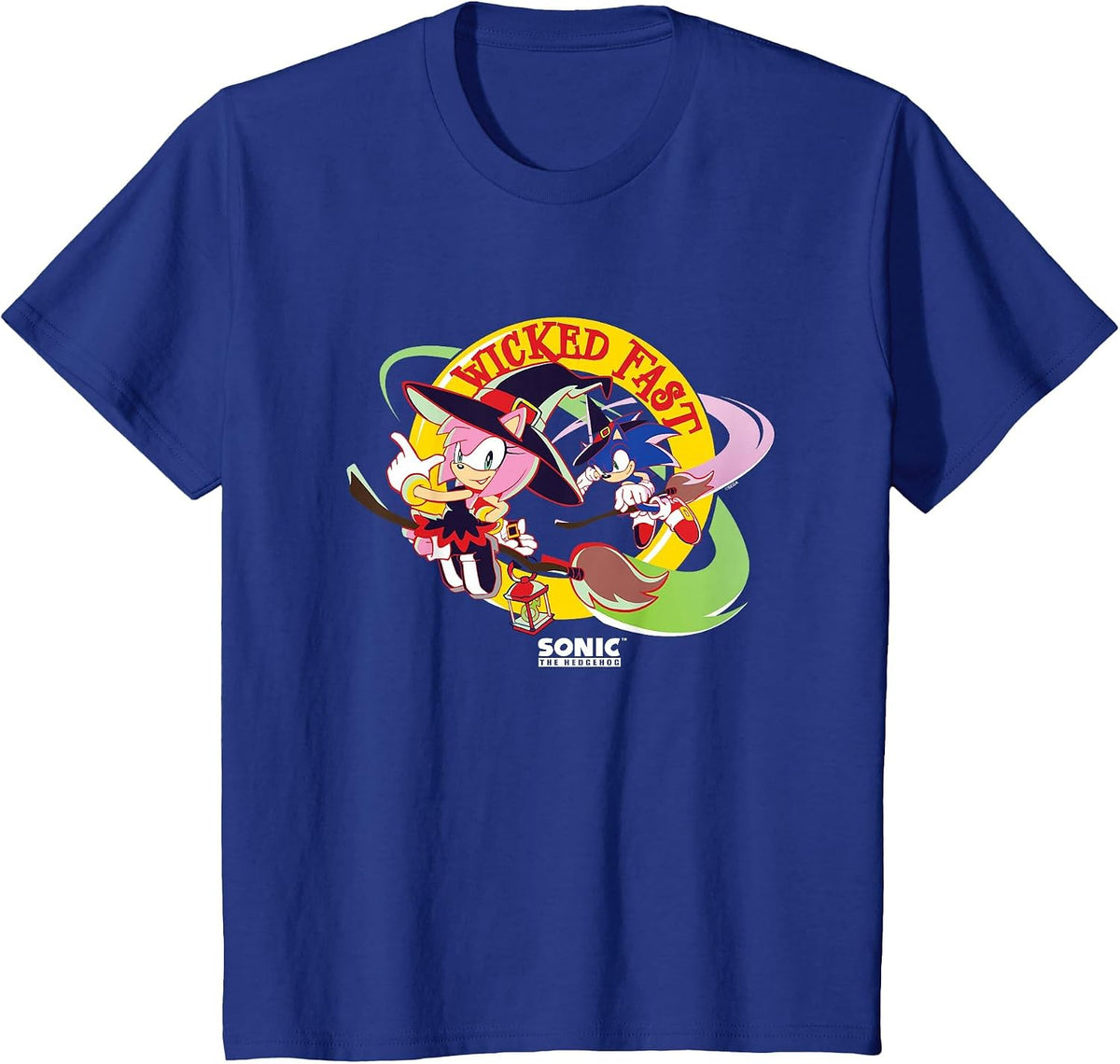 Sonic The Hedgehog Halloween Wicked Fast Witch Costumes T-Shirt - Royal Blue