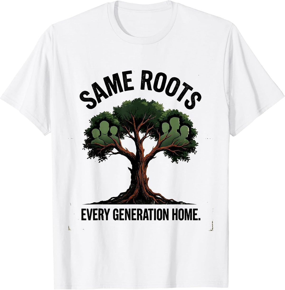 Men's Same Roots, Every Generation Home Vintage Family Reunion T-Shirt - White