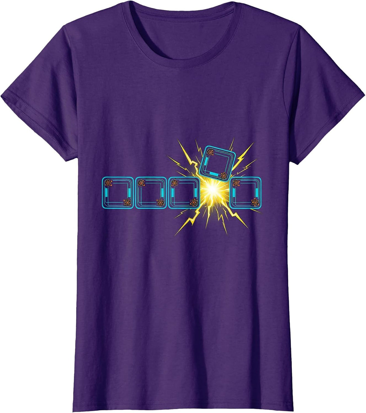Women's Periodic Table Element Cards Nerdy Science Humor T-Shirt - Purple
