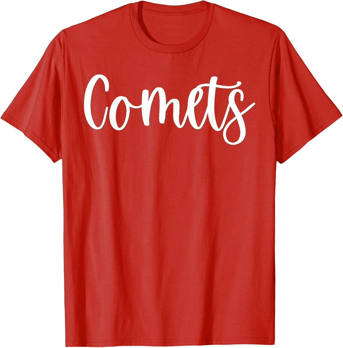 Comets School Spirit Team Mascot Game Night T-Shirt - Red