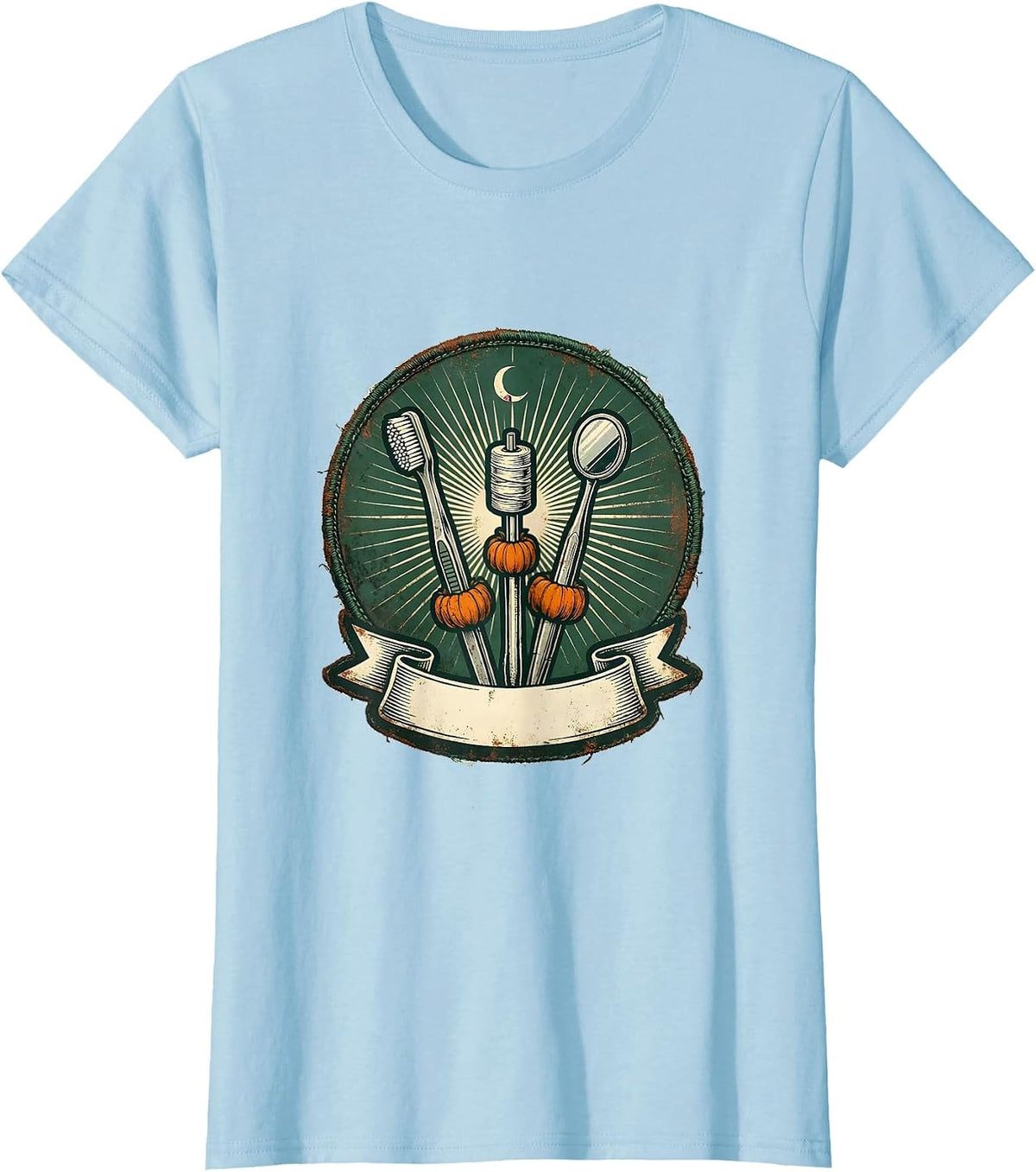 Dental Tools Vintage Halloween Dentist Costume T-Shirt - Baby Blue