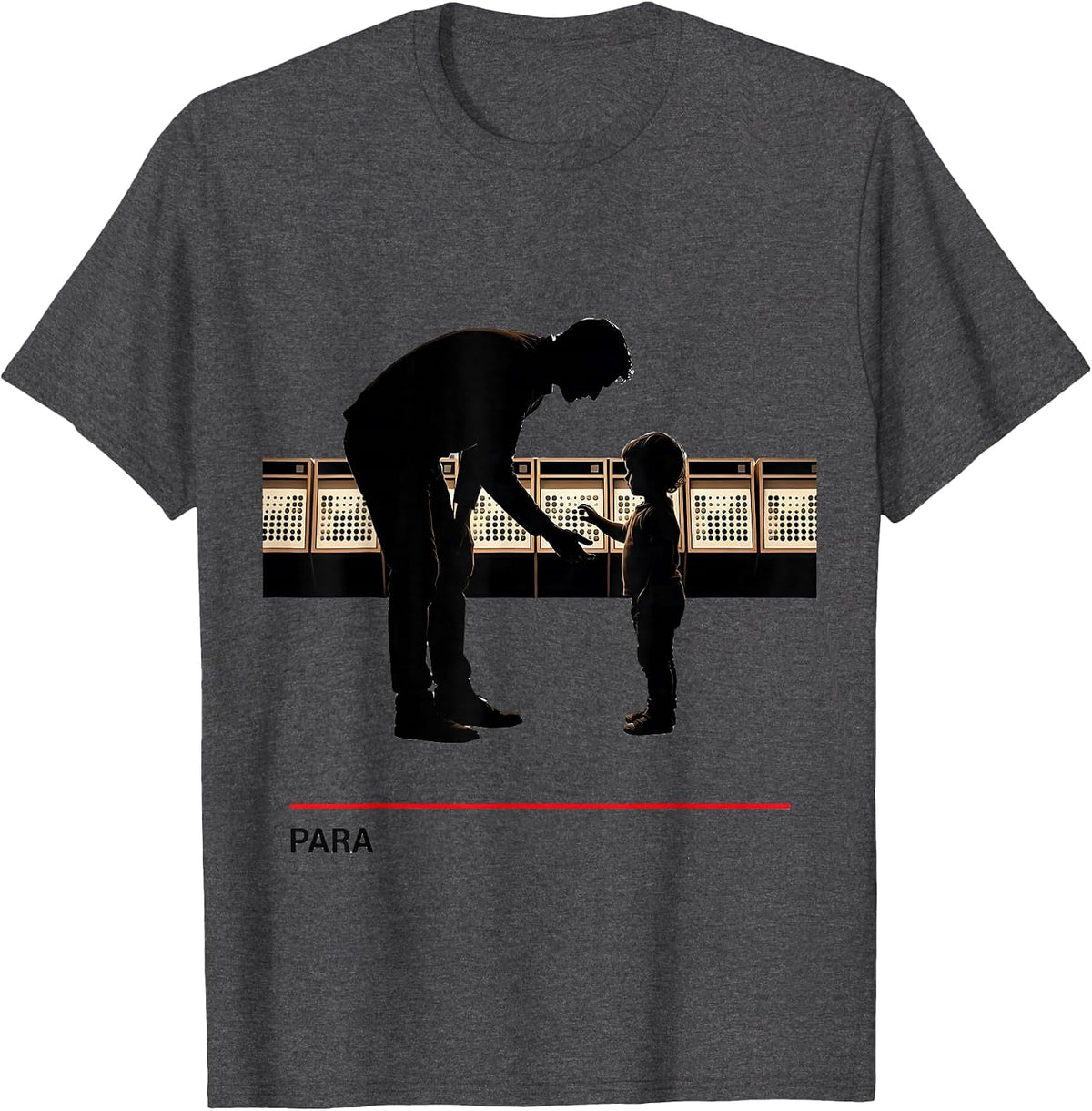 Men's Para Heartfelt Humor School Support Staff Appreciation T-Shirt - Dark Heather Grey