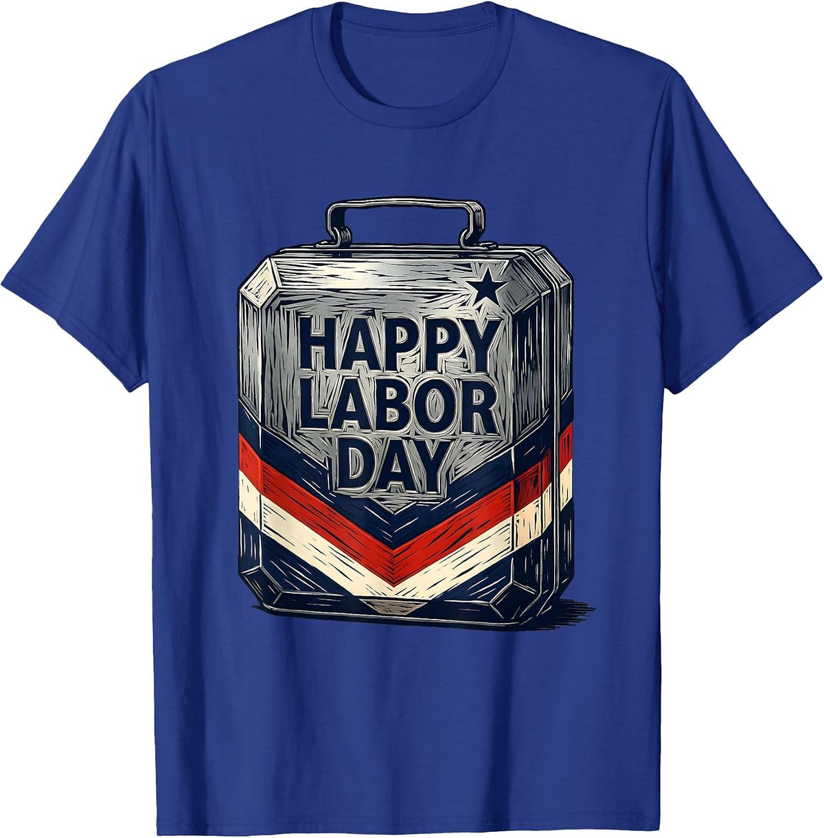 Men's Happy Labor Day Patriotic Union Pride Worker Solidarity T-Shirt - Royal Blue