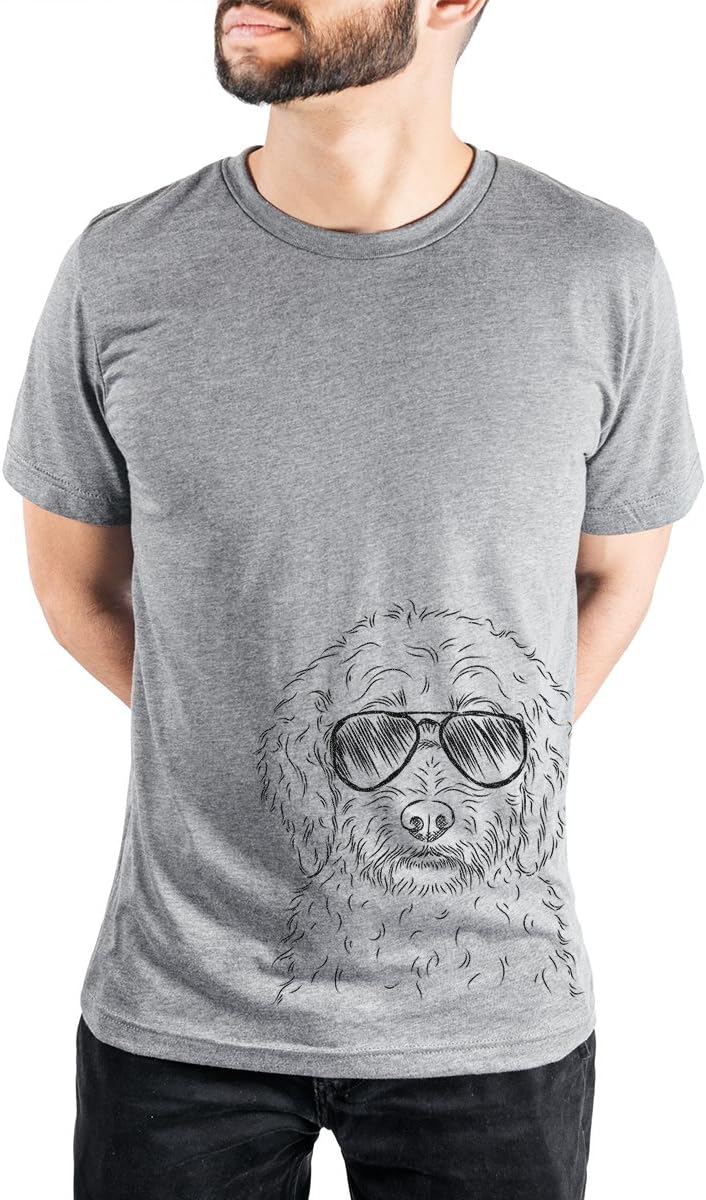 Teddy the Labradoodle Triblend T-Shirt - Unisex Grey Crew Neck