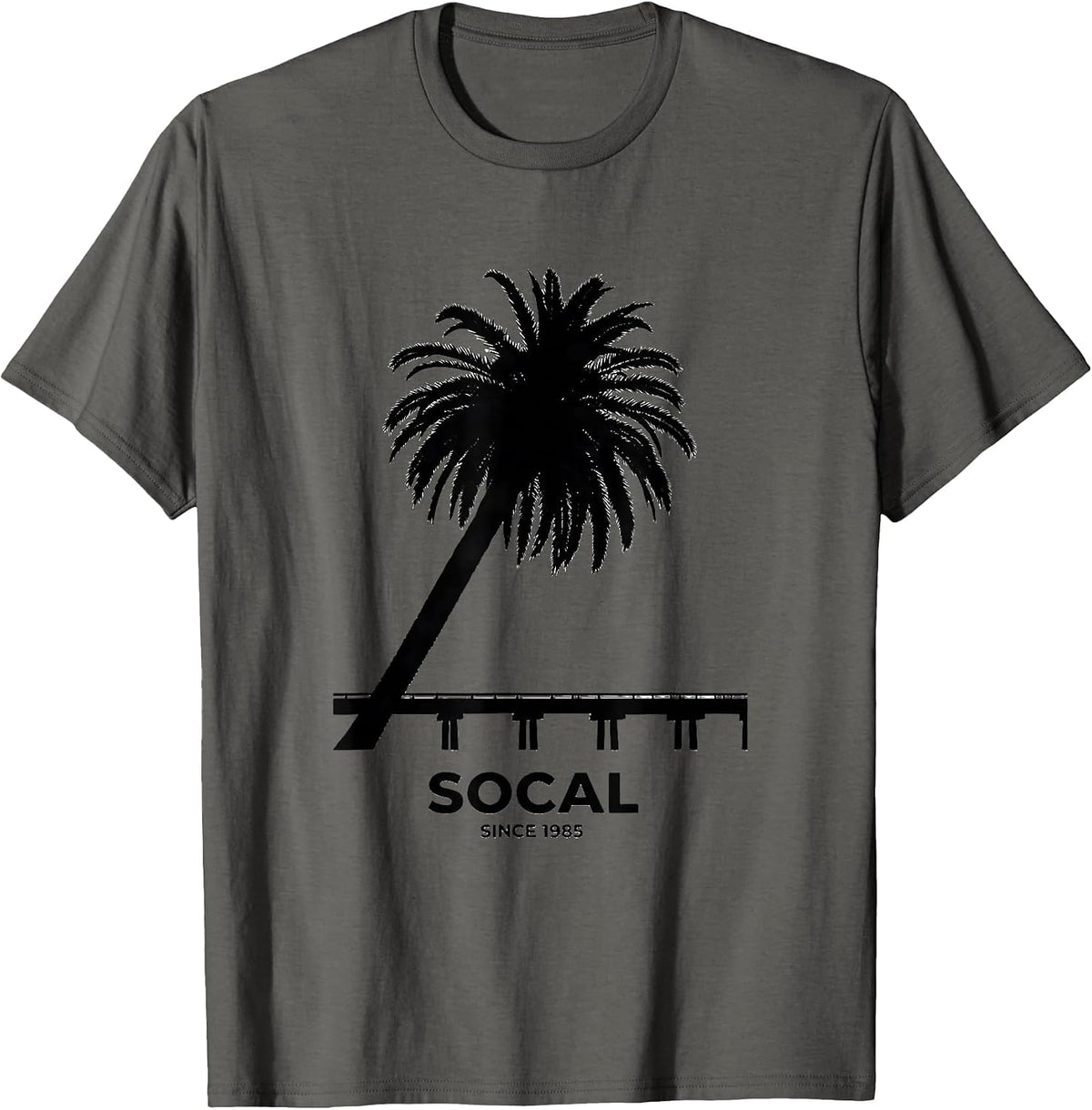 SoCal Since 1985 Vintage California Retro Throwback T-Shirt - Asphalt Grey