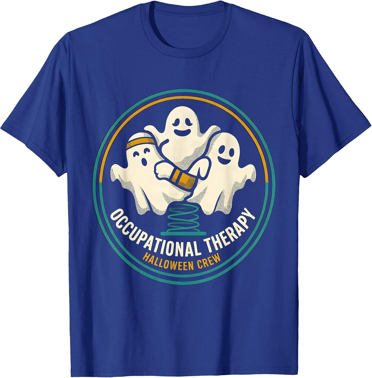Men's Occupational Therapy Halloween Crew Midcentury Modern T-Shirt - Royal Blue