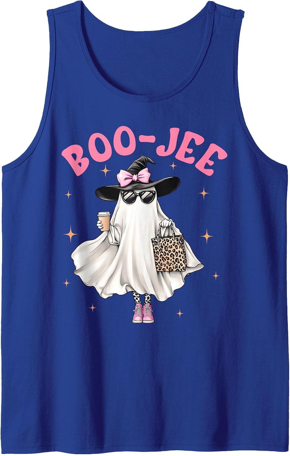 Spooky Season Cute Ghost Funny Halloween Boujee Boo-JEE Tank Top - Royal Blue