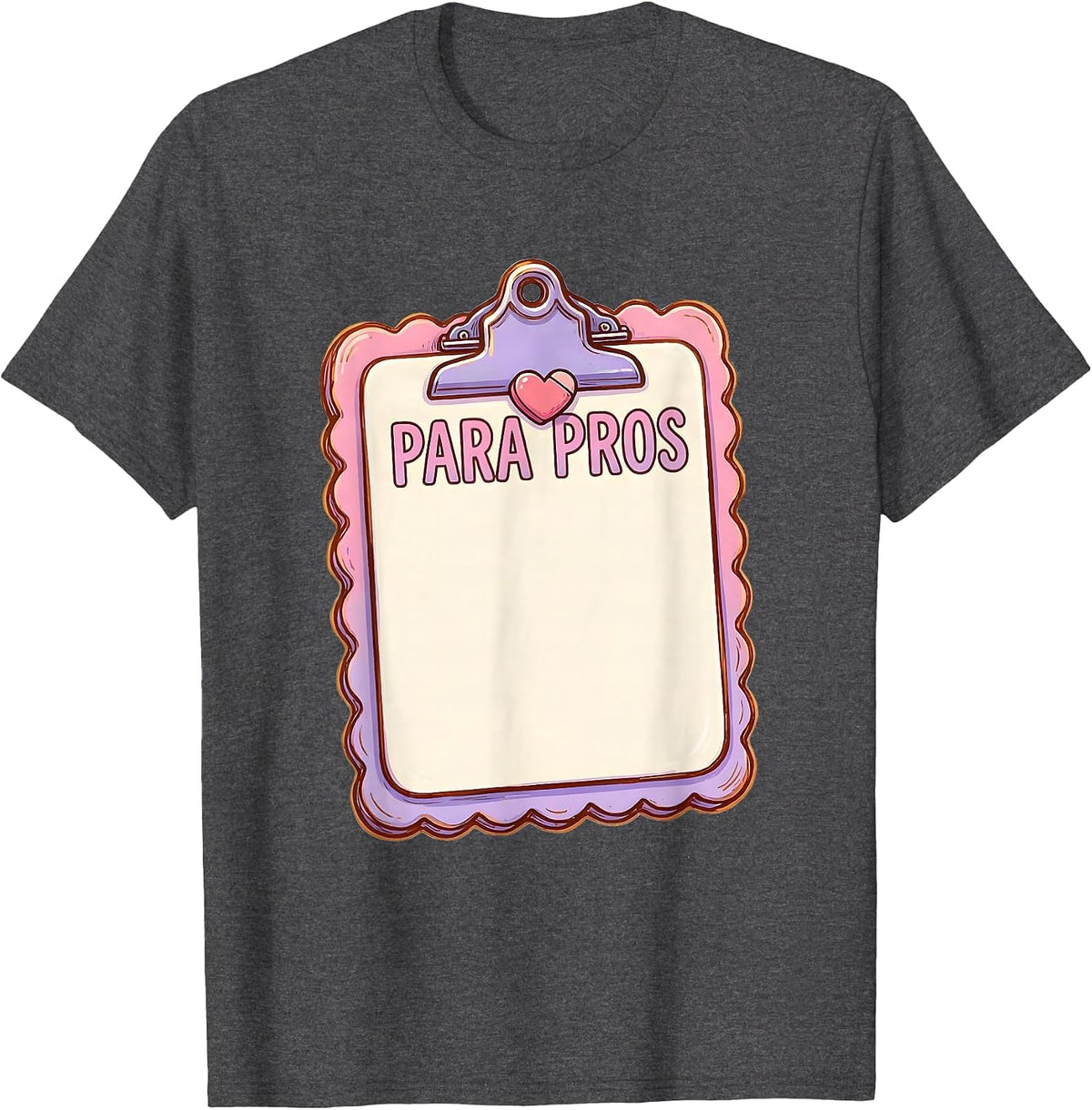 Men's Para Pros Cute Kawaii Teacher Aide Appreciation Gift T-Shirt - Dark Heather Grey