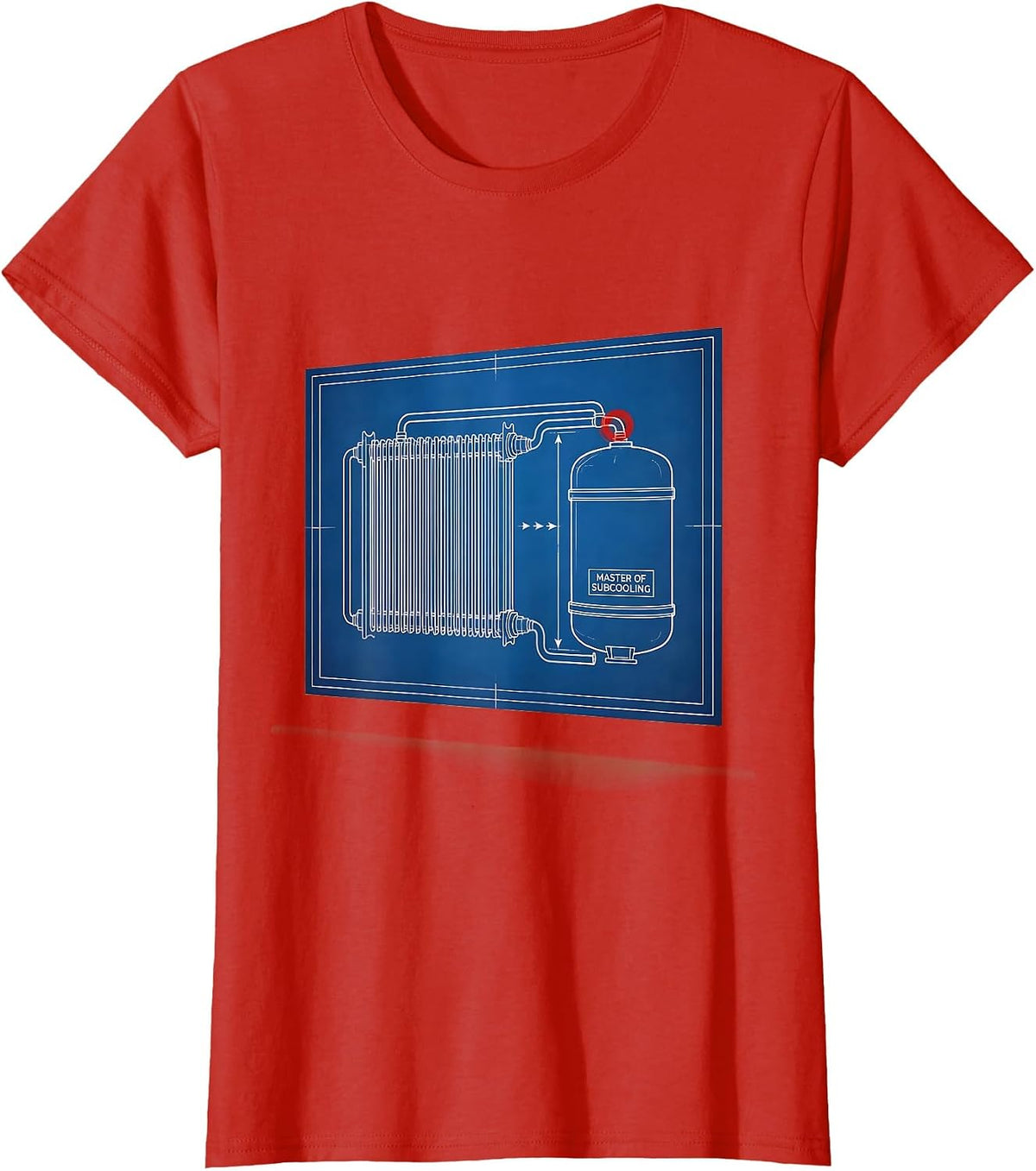 Master Of Subcooling Funny HVAC Technician Trade Pride T-Shirt - Red