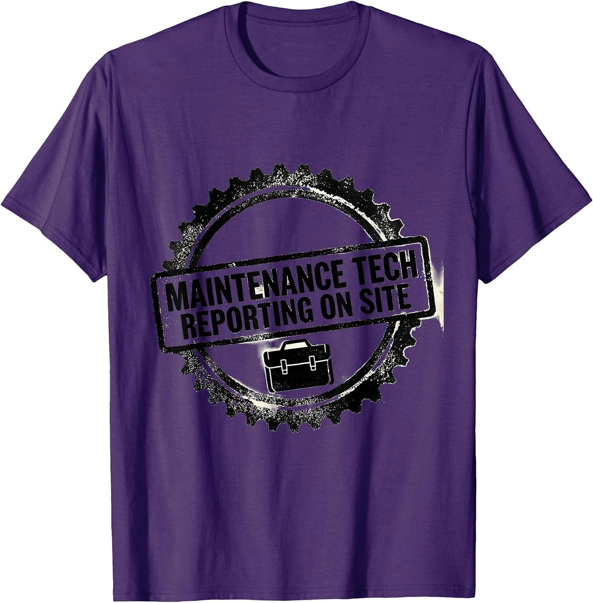Maintenance Tech Reporting On Site Funny Maintenance T-Shirt - Purple