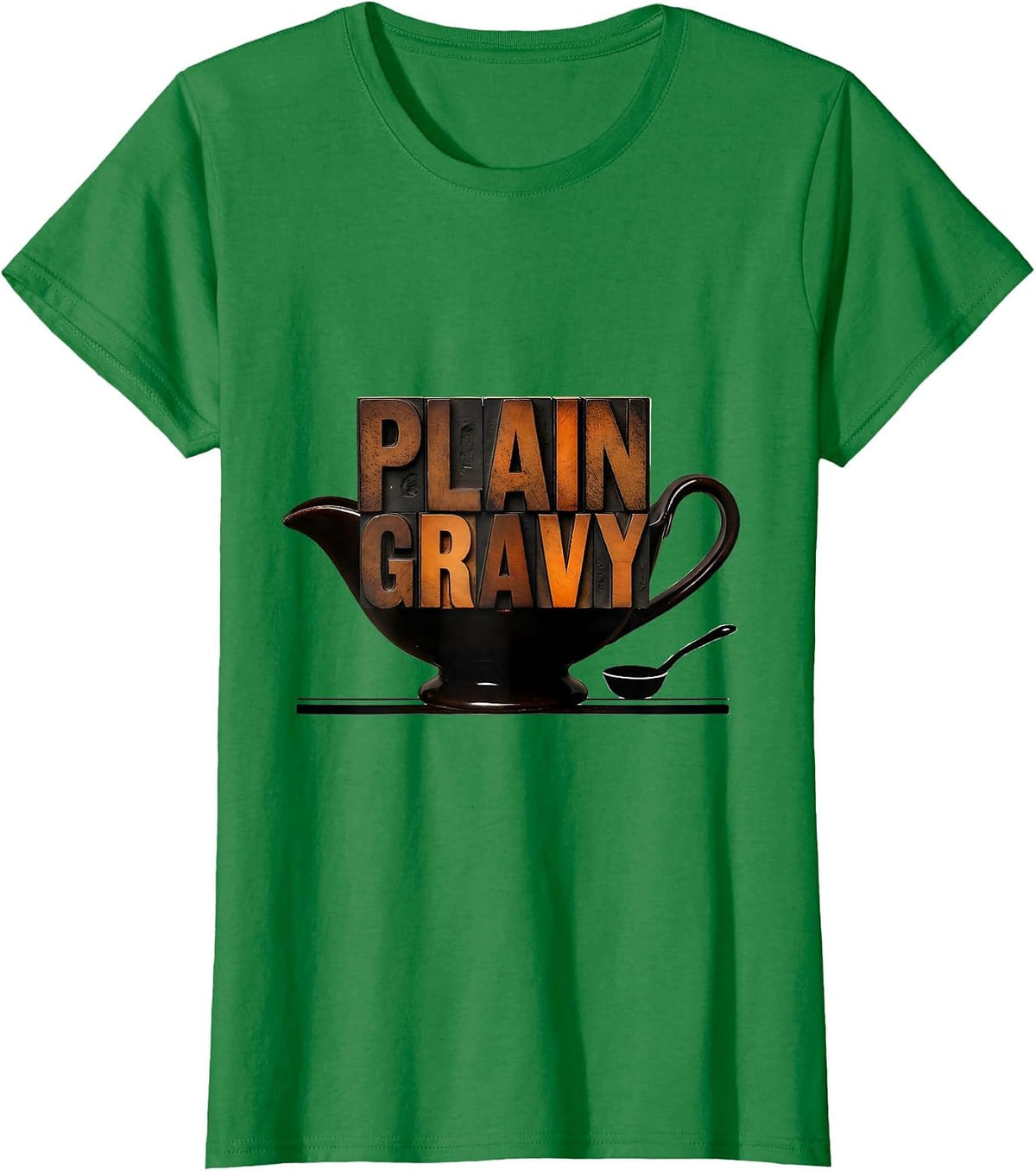 Women's Plain Gravy Funny Couples Matching Thanksgiving Sweet Potato T-Shirt - Kelly Green