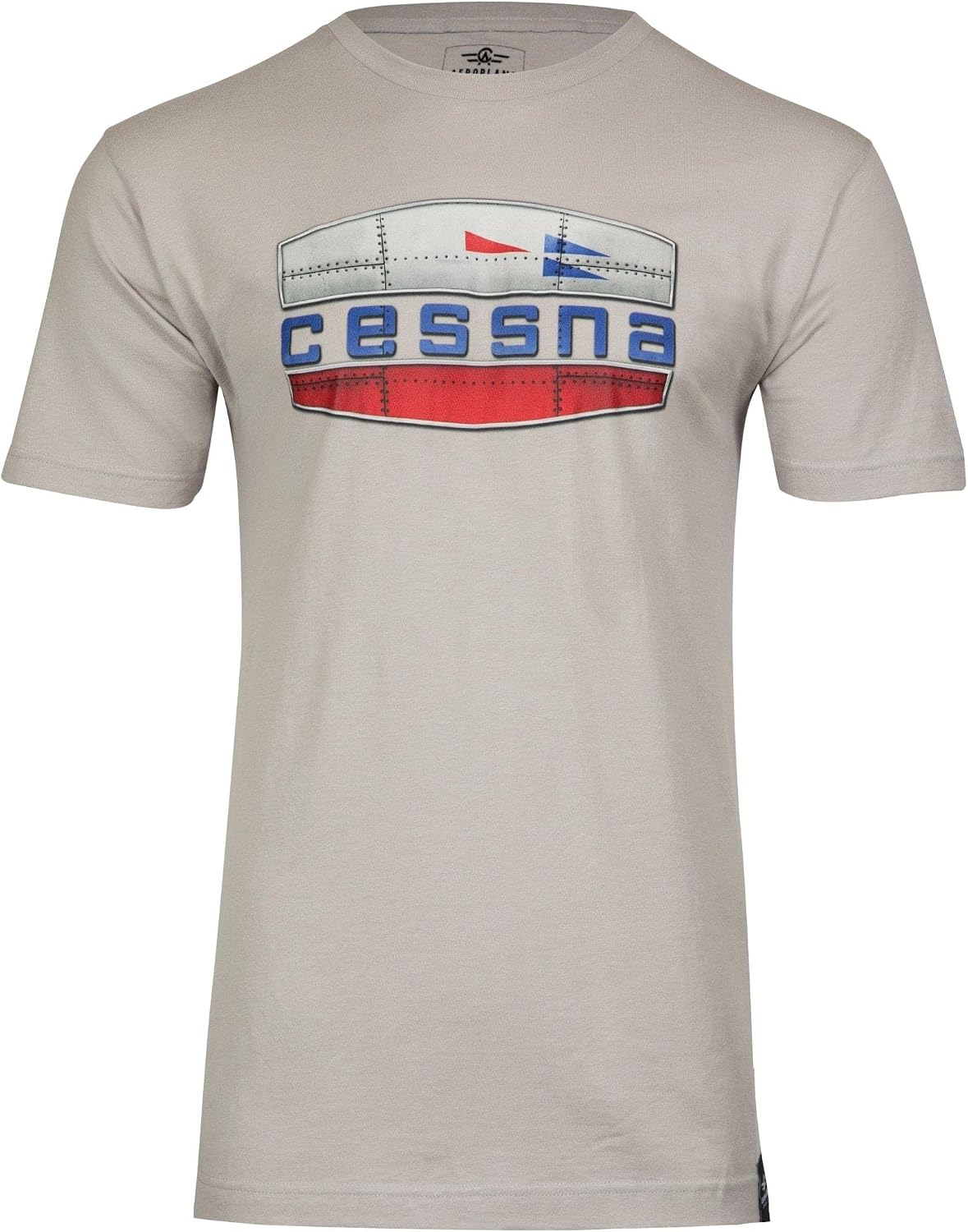 Cessna 1970s Vintage Logo T-Shirt by Aeroplane Apparel Co. - Silver