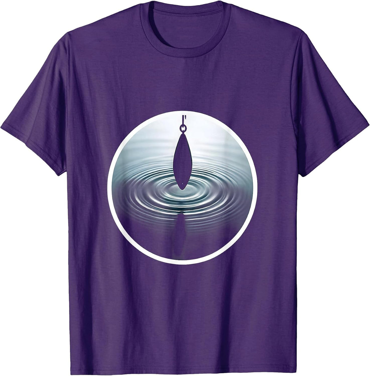 Men's Underwater Lure View Fishing Graphic T-Shirt - Purple