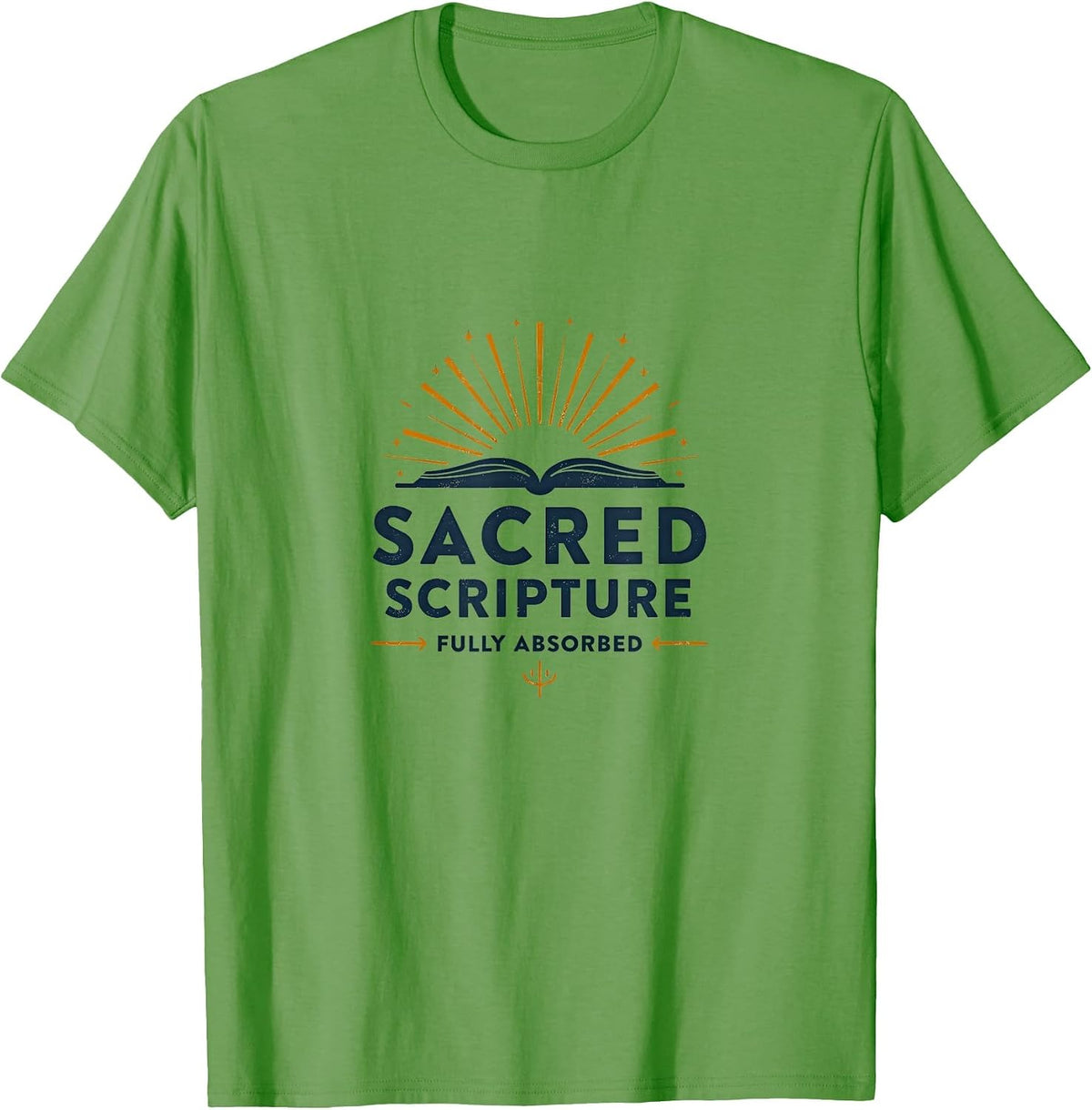 Sacred Scripture Fully Absorbed Bible Study Design T-Shirt - Grass Green