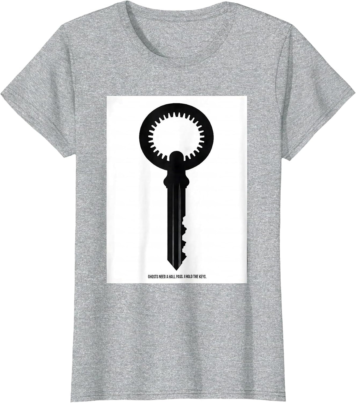 Ghosts Need A Hall Pass I Hold The Keys Teacher T-Shirt - Heather Grey