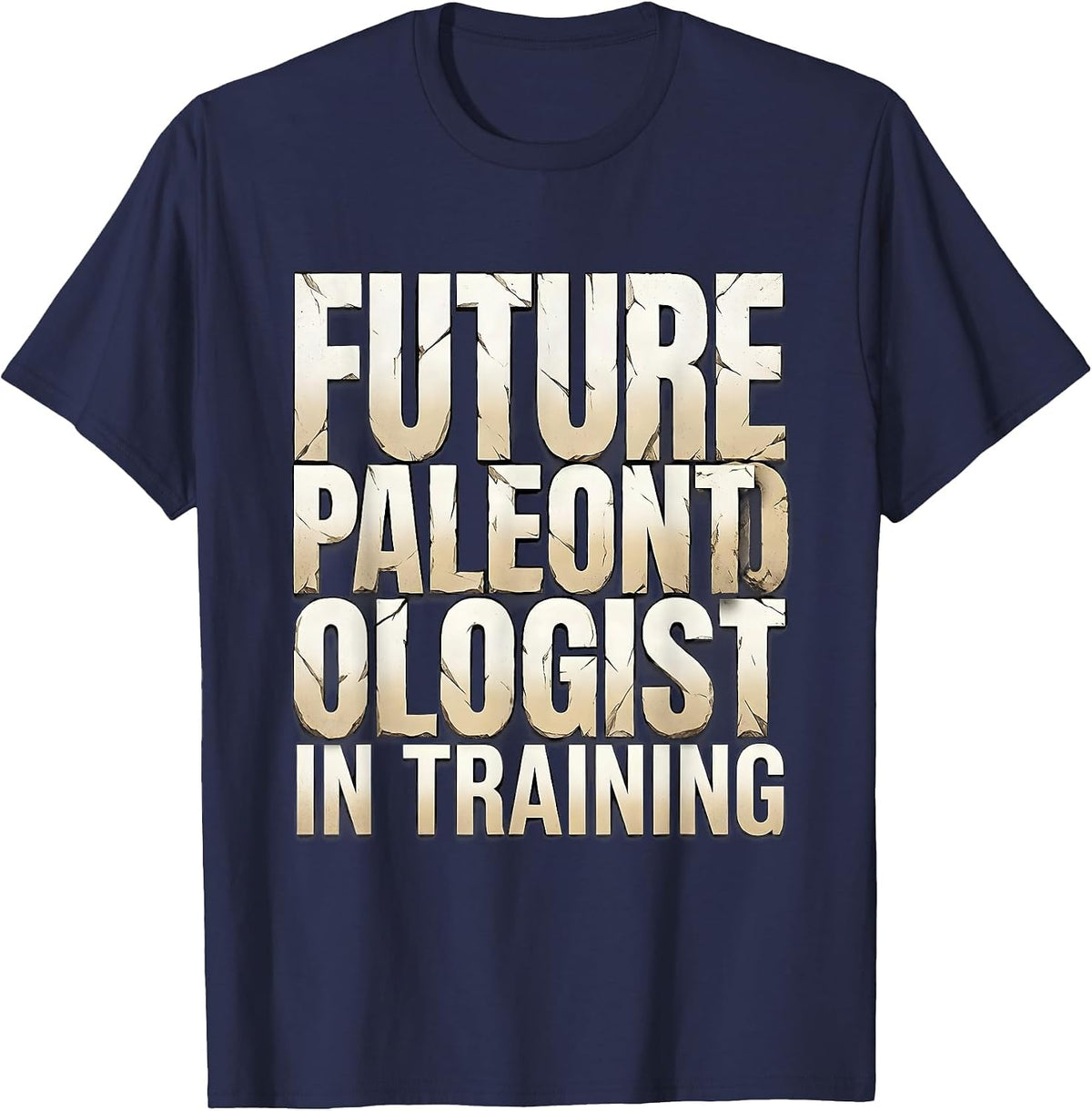 Men's Future Paleontologist In Training Dinosaur Design T-Shirt - Navy Blue