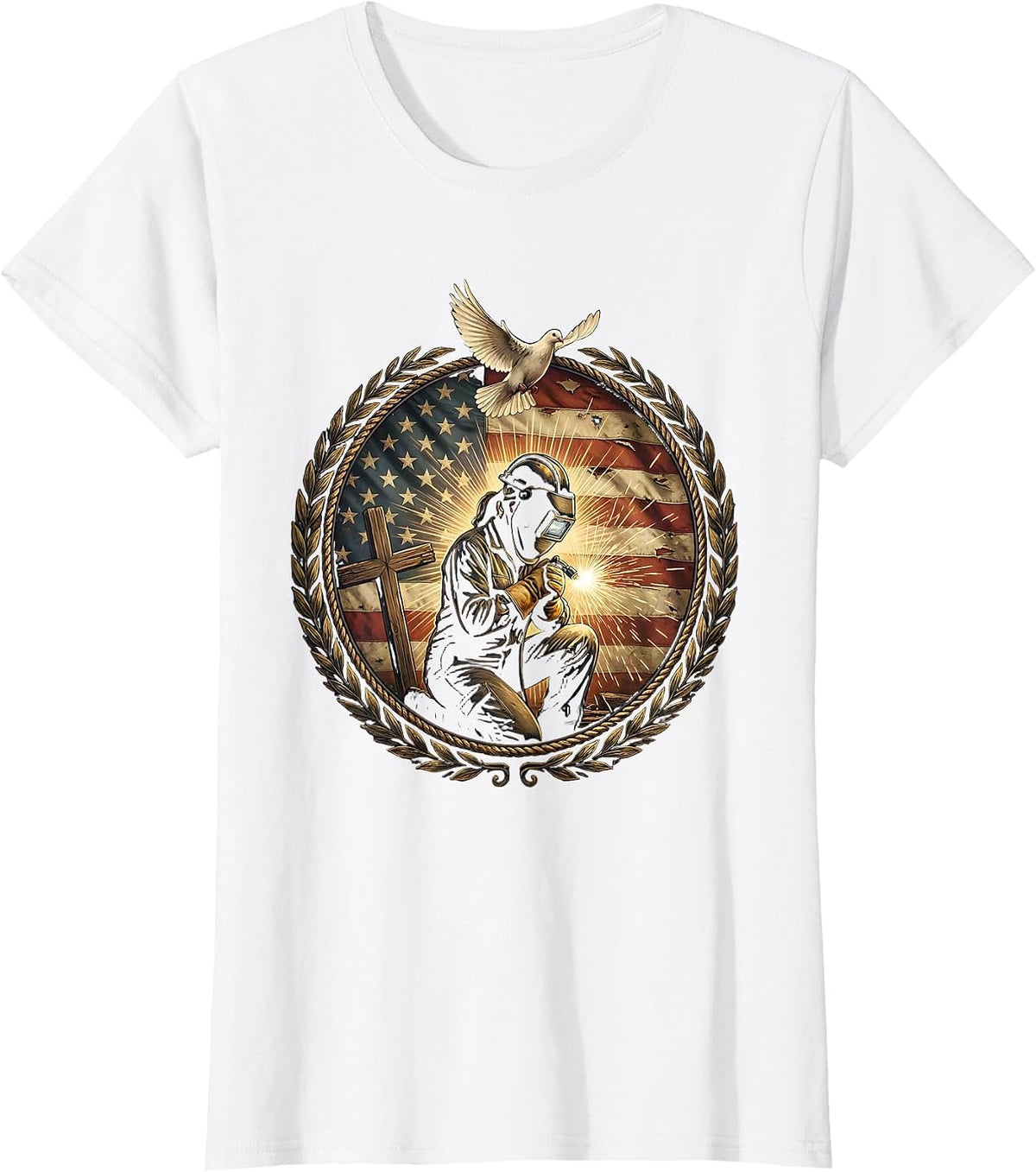 We The People Welder Graphic Tee T-Shirt - White