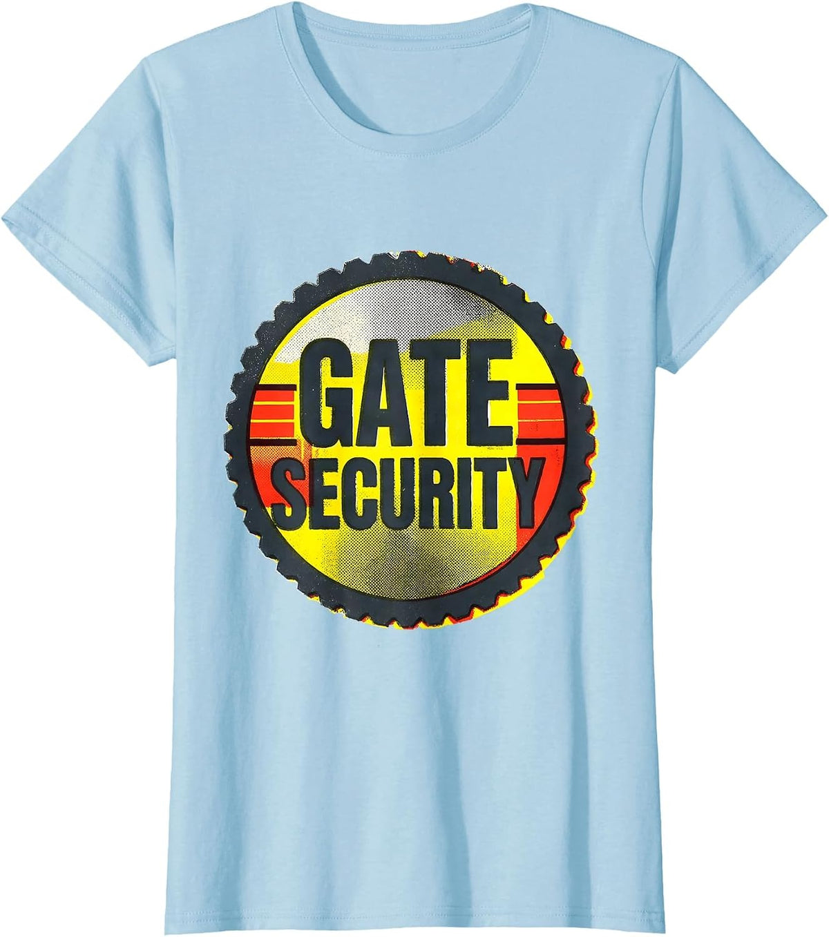 Women's GATE SECURITY Funny Security Guard Costume Security Officer T-Shirt - Baby Blue